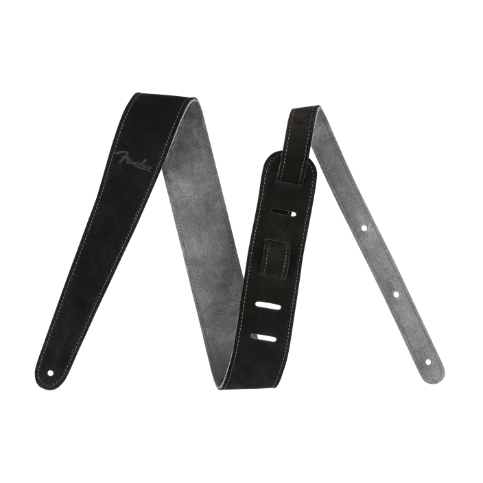 Fender 2" Suede Strap Black/Gray Reversible