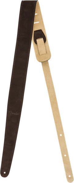 Fender 2" Suede Strap Brown/Tan Reversible - Image 2