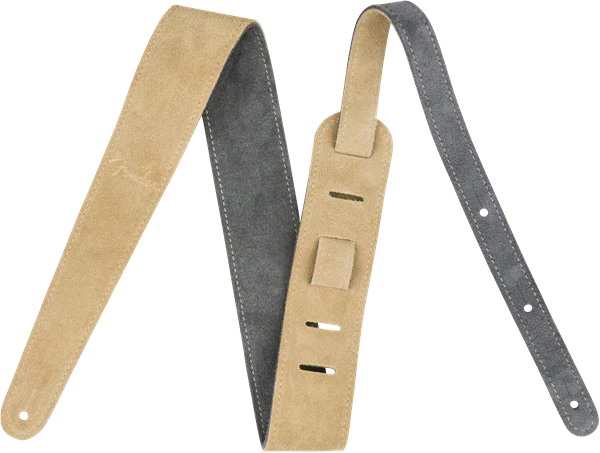 Fender 2" Suede Strap Gray/Tan Reversible - Image 6
