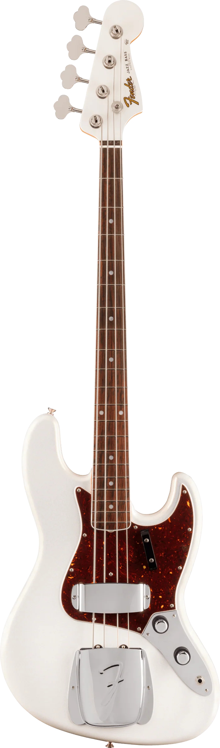 Fender 60th Anniversary Jazz Bass Rosewood Fingerboard Arctic Pearl With Case - Image 2