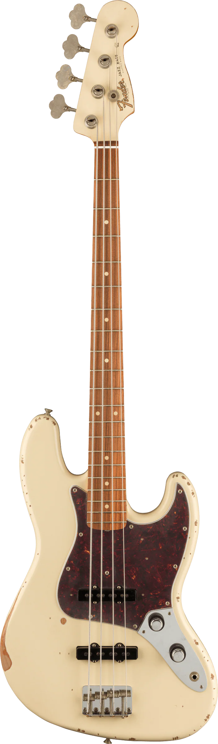 Fender 60th Anniversary Road Worn Jazz Bass Pau Ferro Fingerboard Olympic White With Case - Image 2
