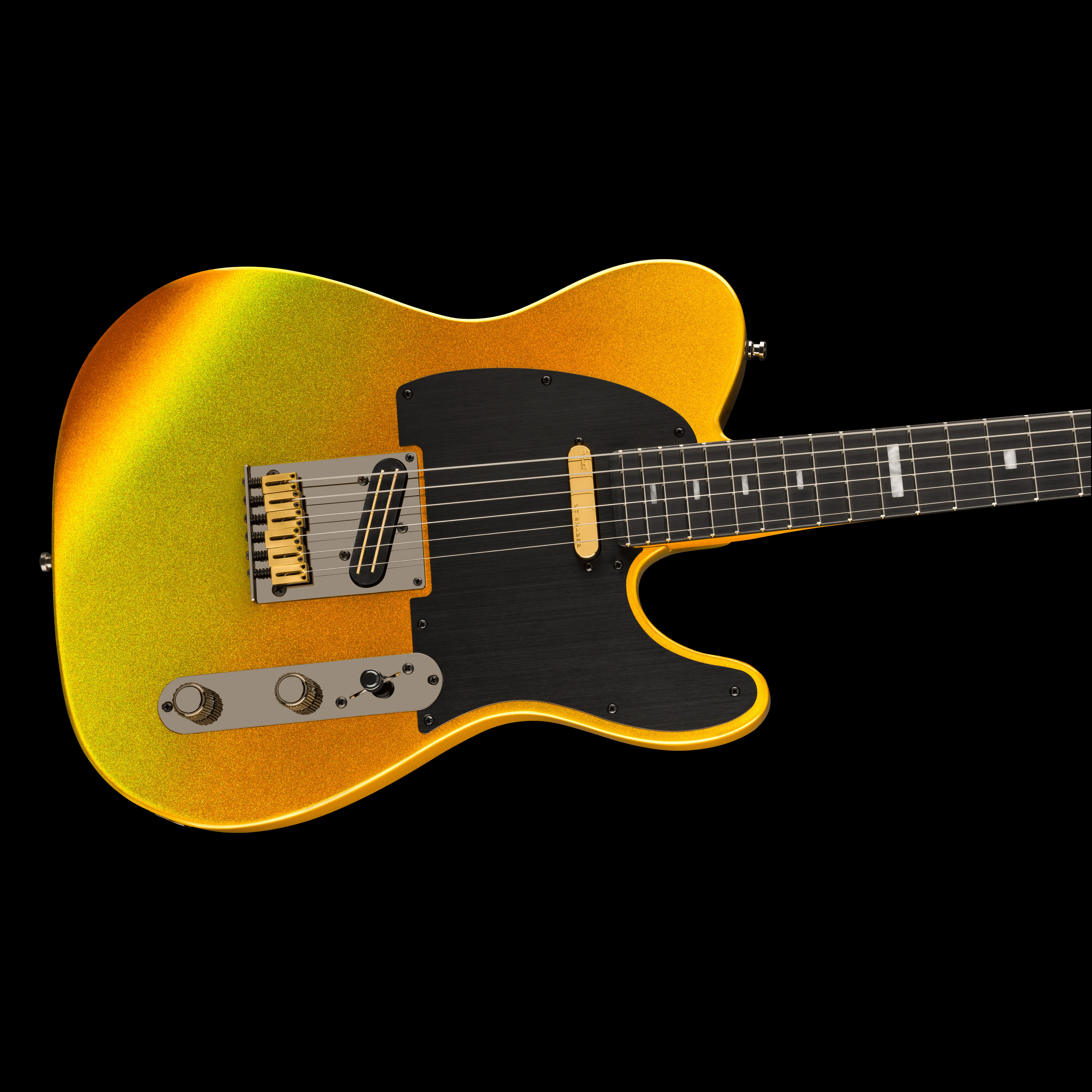 Fender 75th Anniversary American Ultra II Telecaster Liquid Gold with Case - Image 4