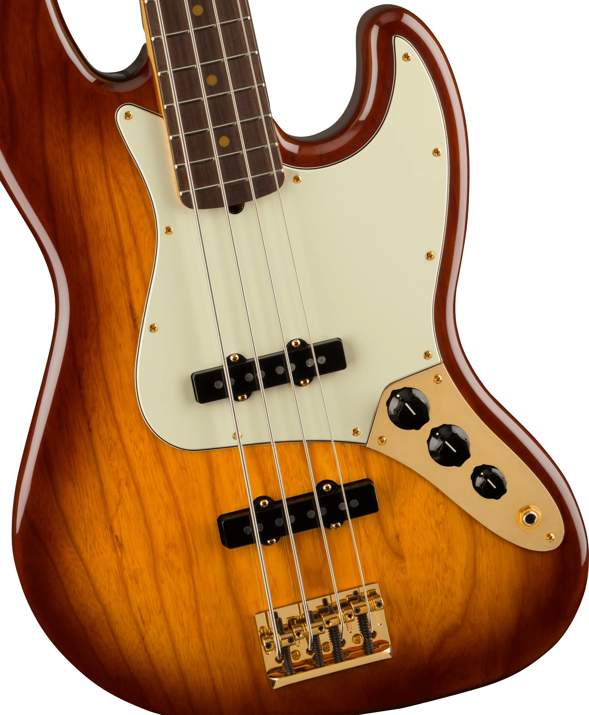 Fender 75th Anniversary Commemorative Jazz Bass Rosewood Bourbon Burst - Image 3