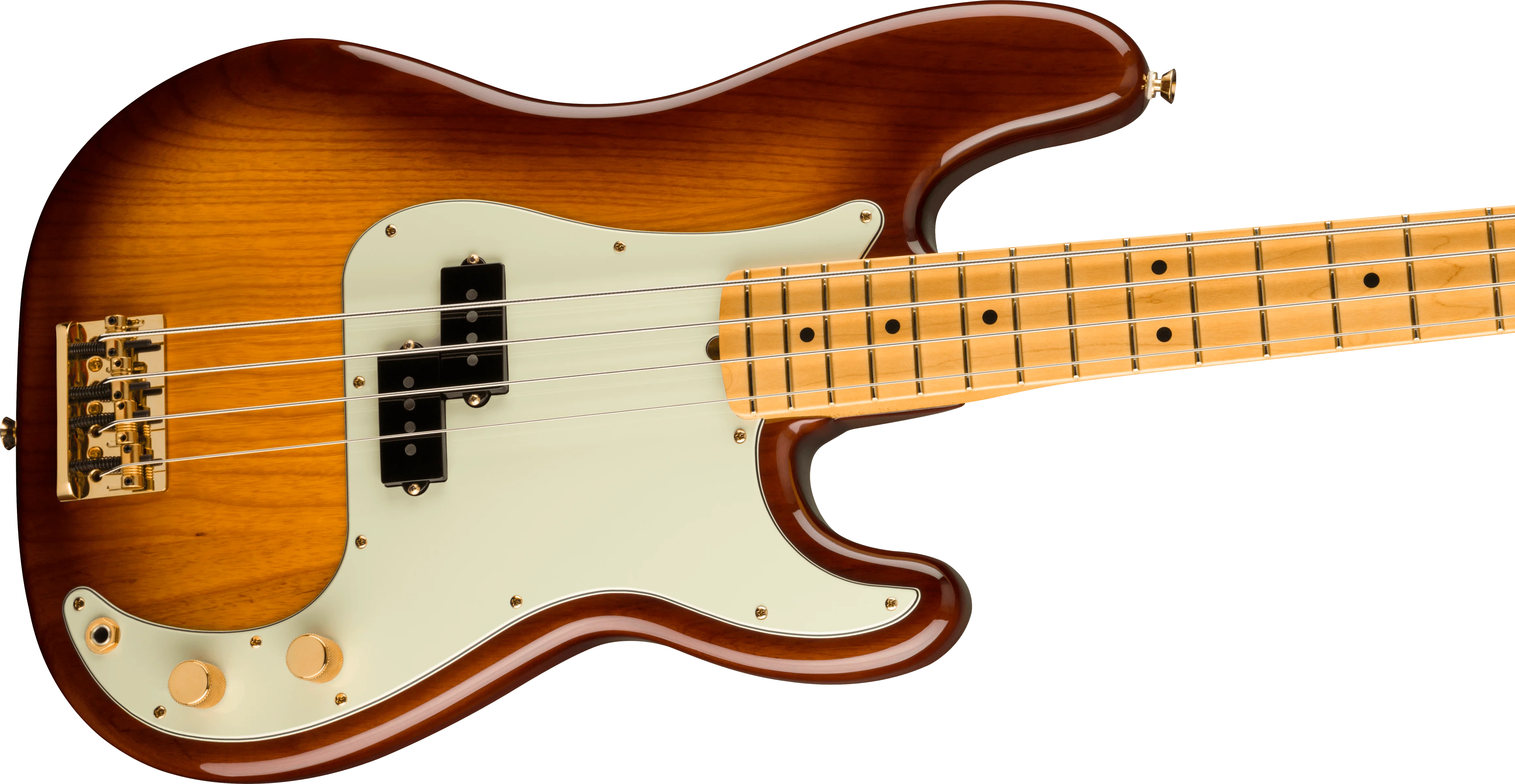 Fender 75th Anniversary Commemorative Precision Bass Maple Fingerboard 2-Color Bourbon Burst - Image 4