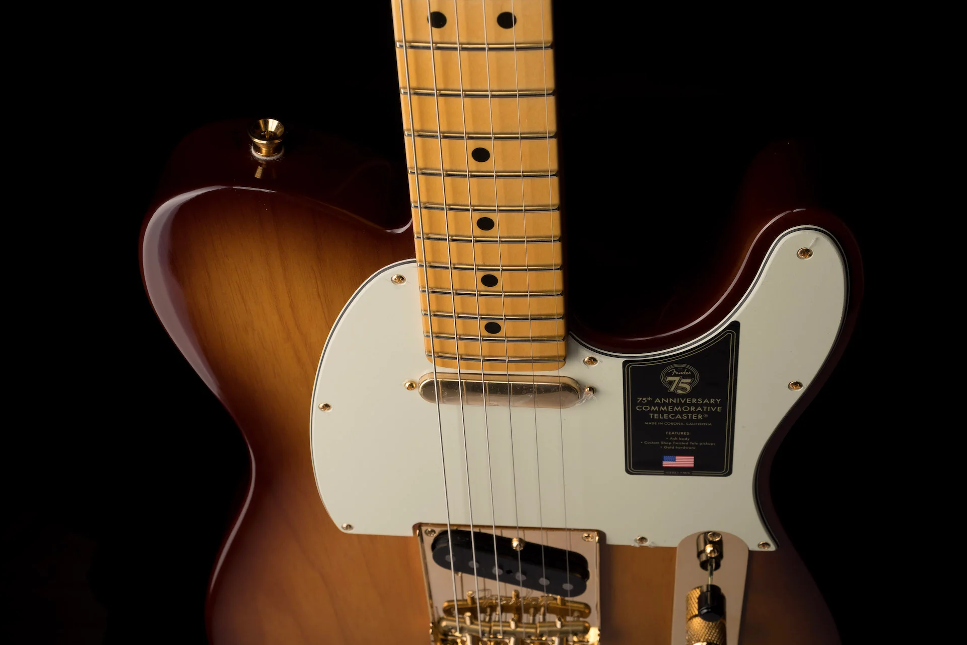 Fender 75th Anniversary Commemorative Telecaster 2-Color Bourbon Burst - Image 3