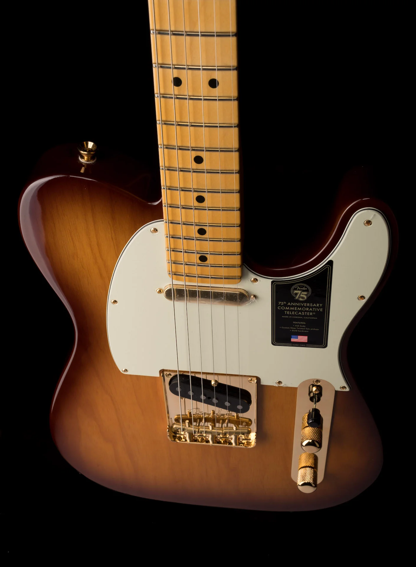 Fender 75th Anniversary Commemorative Telecaster 2-Color Bourbon Burst - Image 4