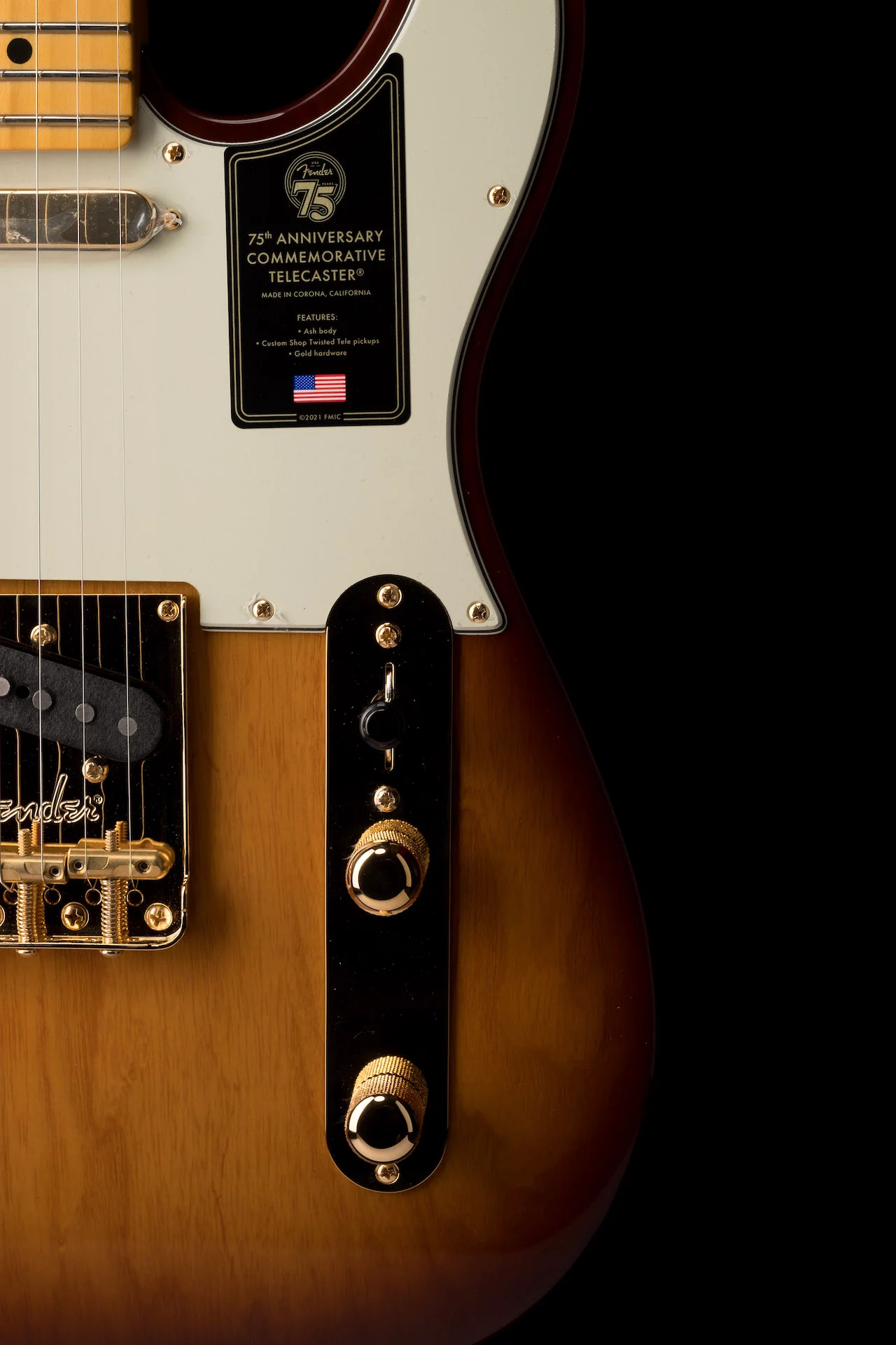 Fender 75th Anniversary Commemorative Telecaster 2-Color Bourbon Burst - Image 7