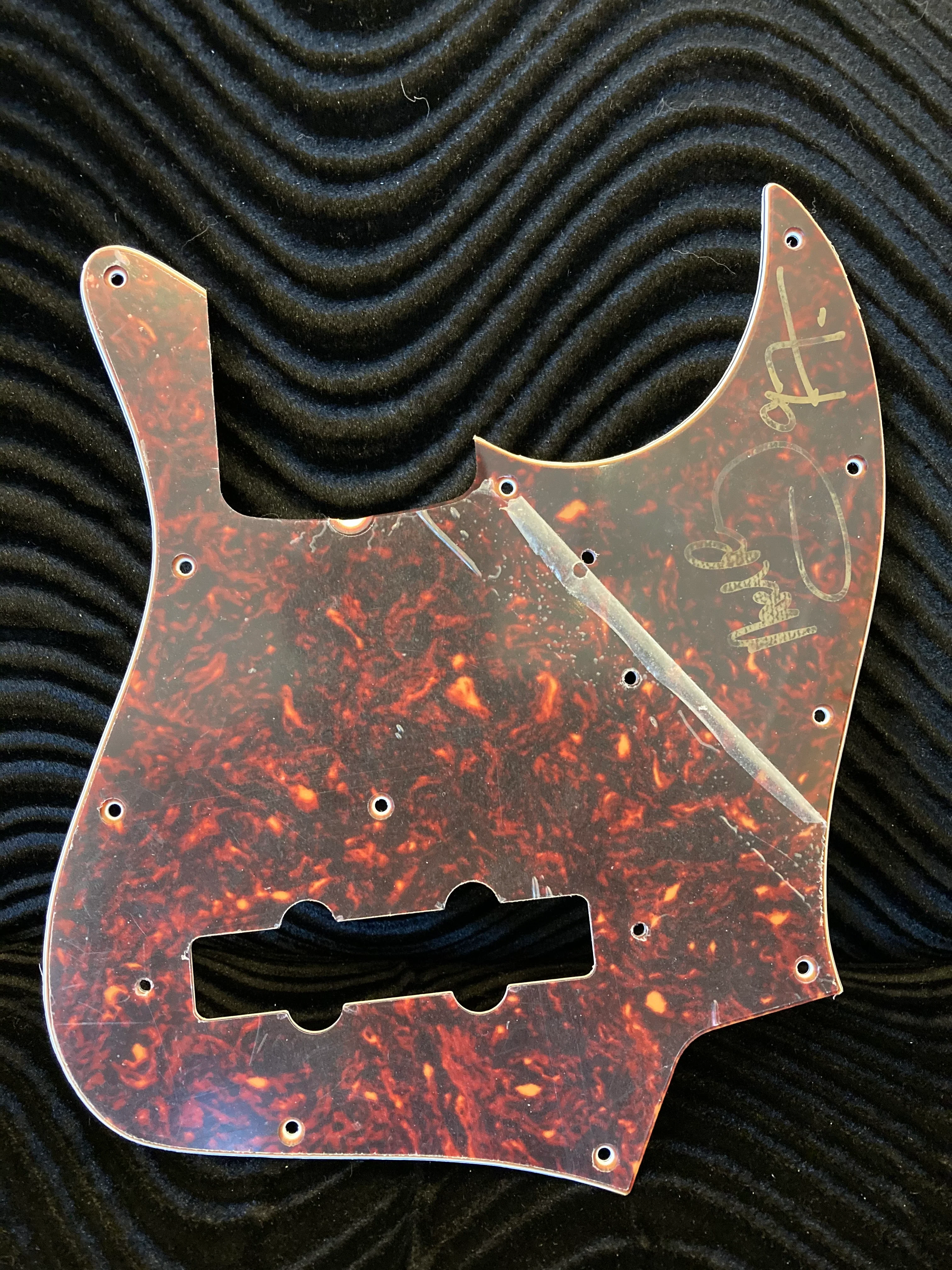 Fender '97 Jazz Bass Pickguard Signed by Noel Redding Jimi Hendrix Experience