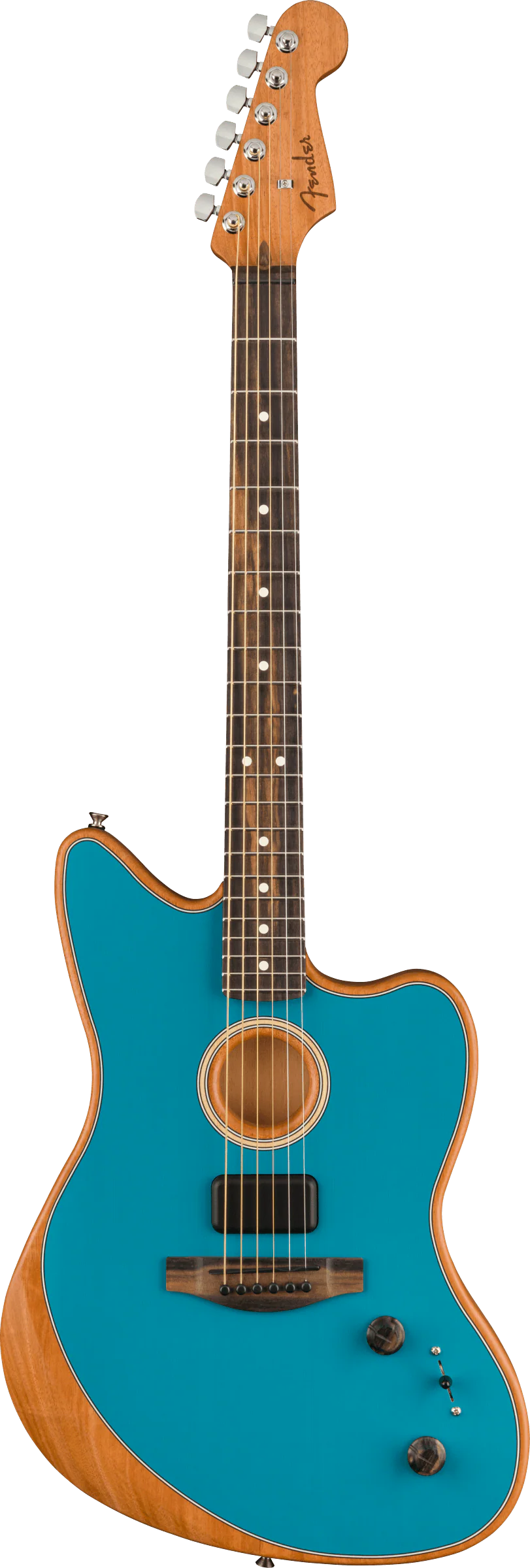 Fender Acoustasonic Jazzmaster Ocean Turquoise With Gig Bag - Image 2