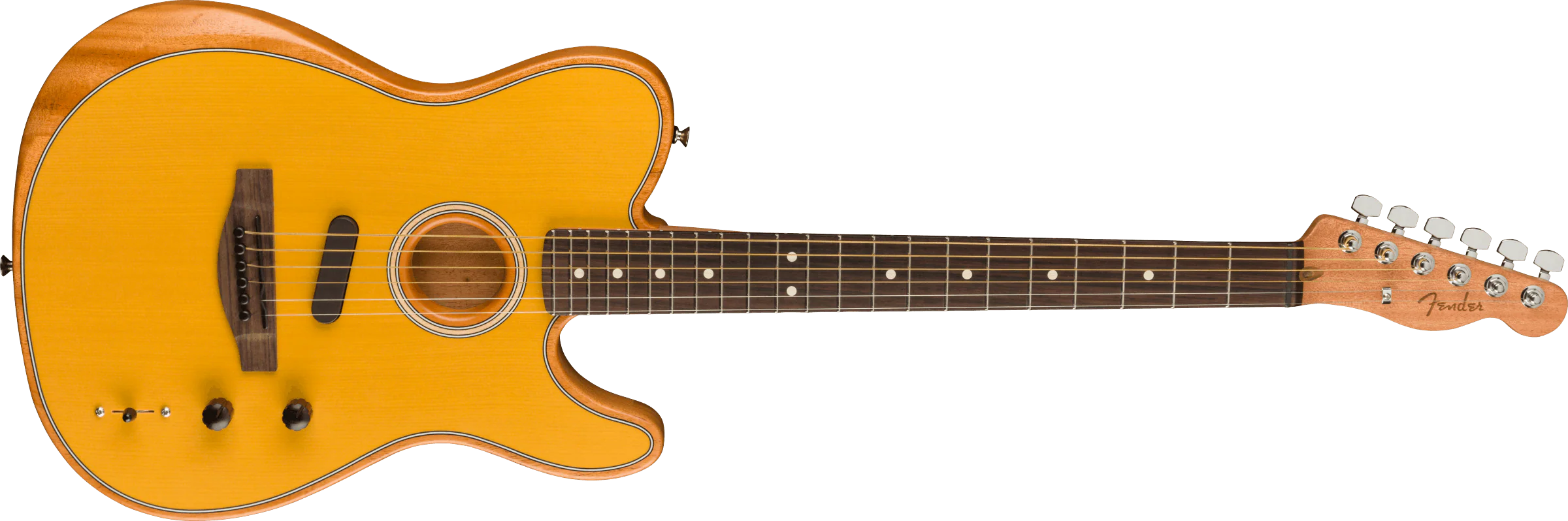 Fender Acoustasonic Player Telecaster Rosewood Fingerboard Butterscotch Blonde - Image 3