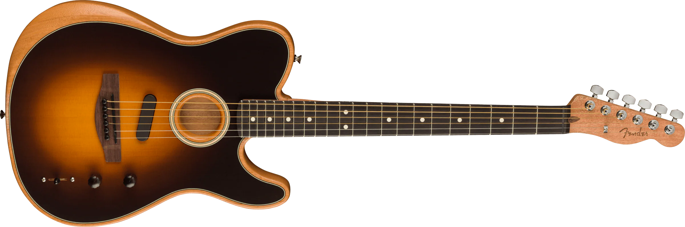 Fender Acoustasonic Player Telecaster Rosewood Fingerboard Shadow Burst - Image 3