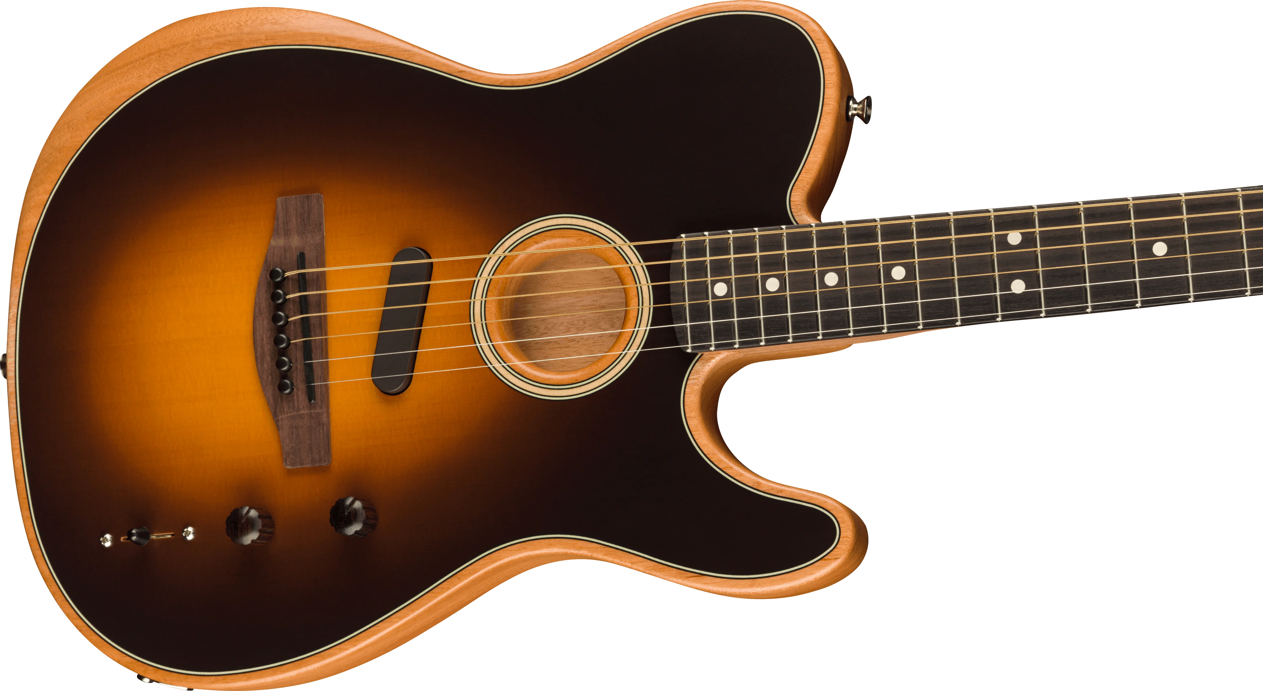 Fender Acoustasonic Player Telecaster Rosewood Fingerboard Shadow Burst - Image 4