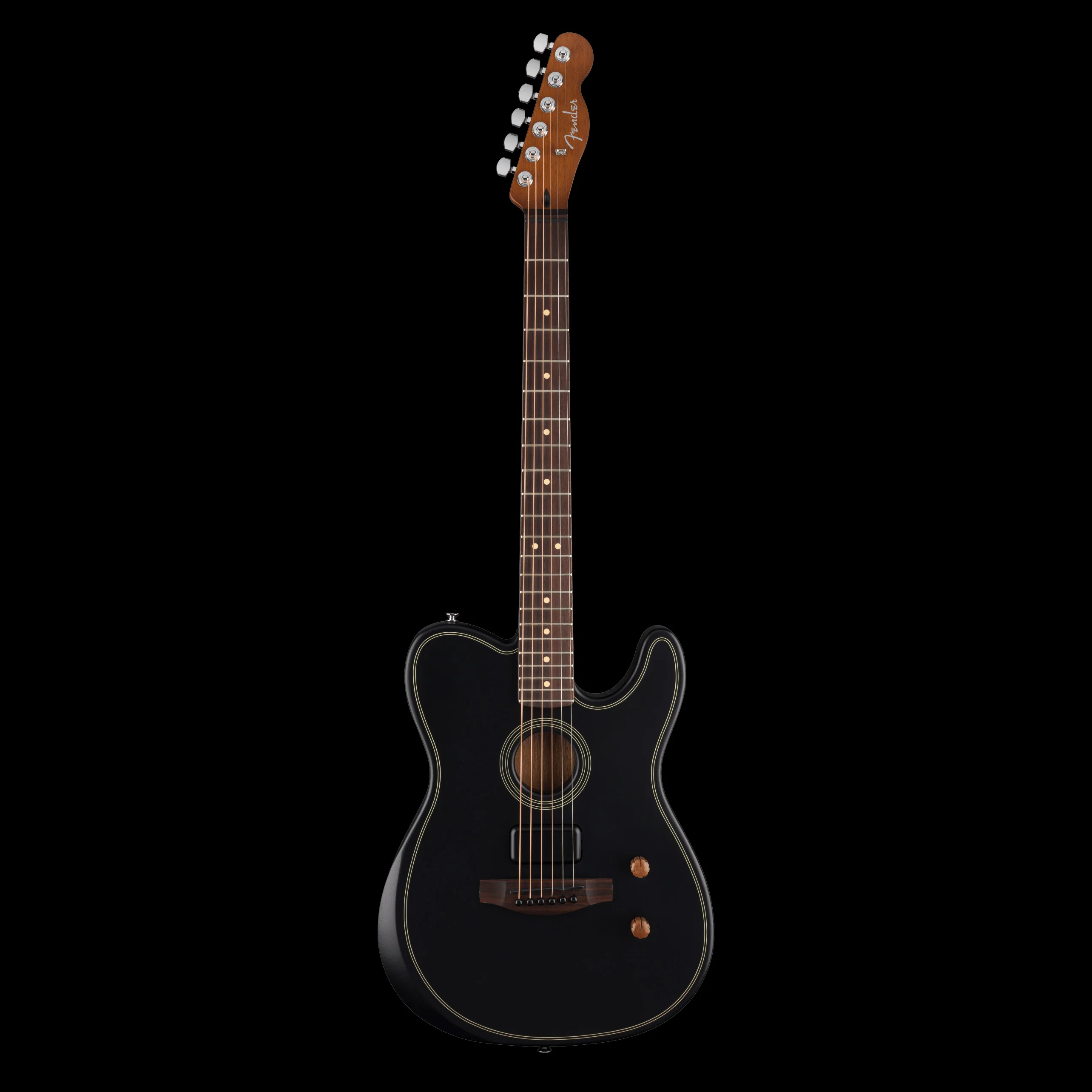 Fender Acoustasonic Standard Telecaster Black - Image 3
