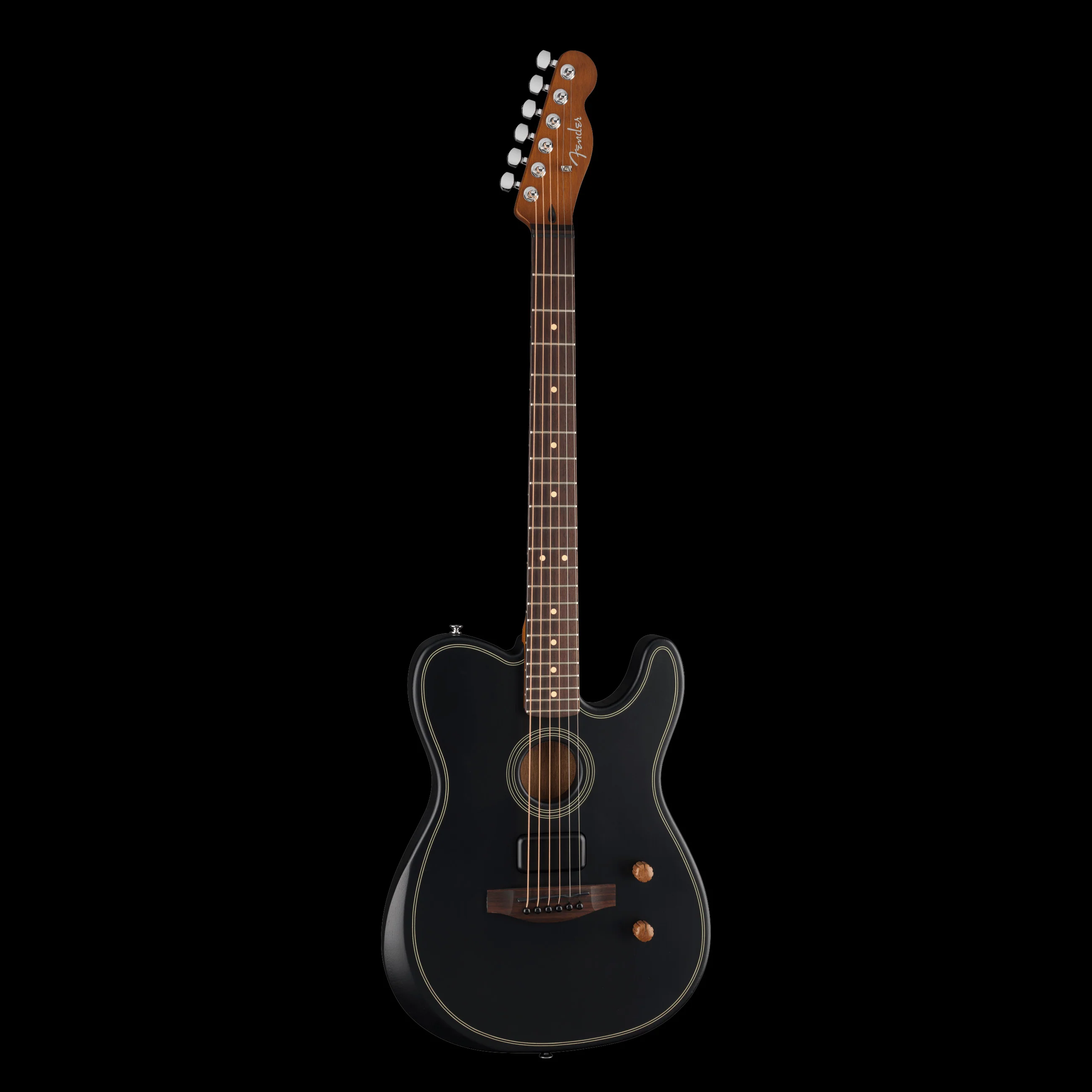 Fender Acoustasonic Standard Telecaster Black - Image 5