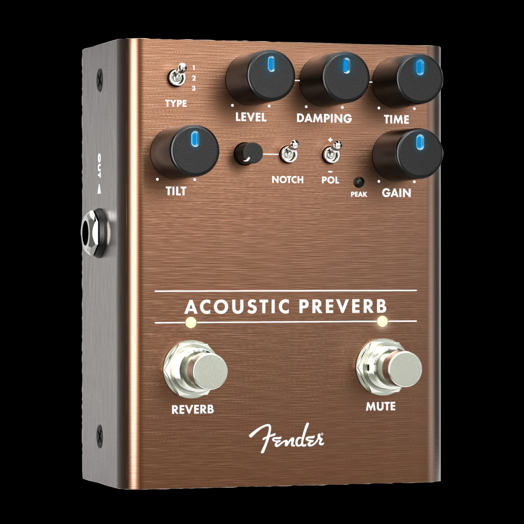 Fender Acoustic Preverb Preamp/Reverb Guitar Effect Pedal - Image 2