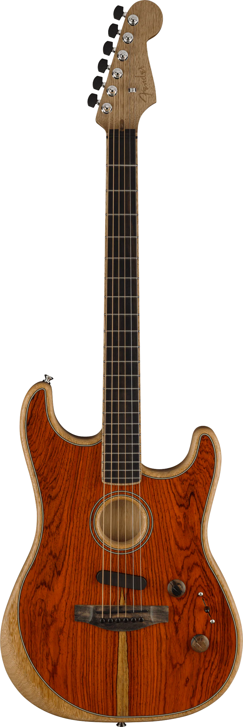 Fender American Acoustasonic Strat Ebony Fingerboard Cocobolo Acoustic Electric Guitar With Case - Image 2