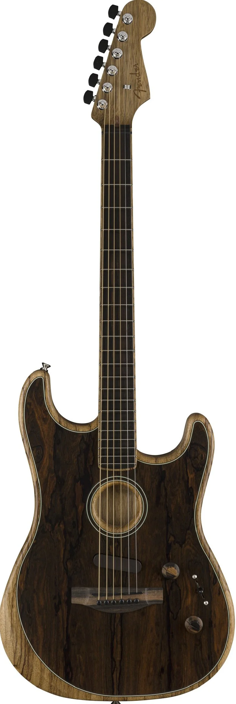Fender Limited Edition American Acoustasonic Strat Ebony Fingerboard Ziricote Acoustic-Electric Guitar - Image 2