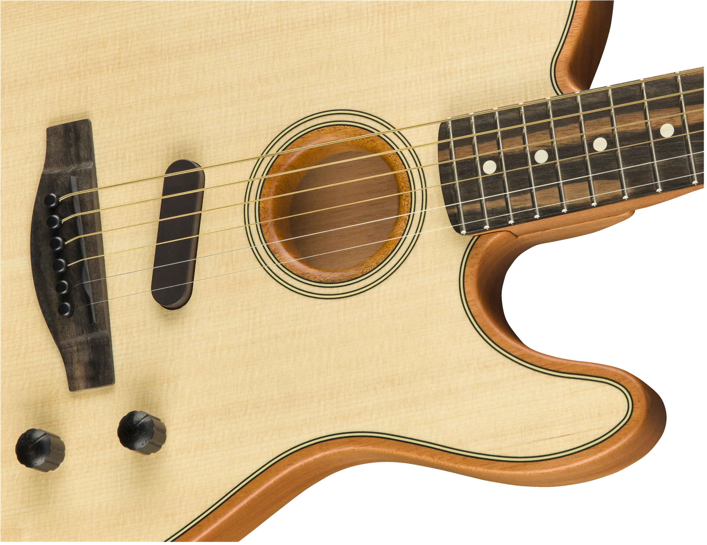 Fender American Acoustasonic Telecaster Natural With Deluxe Gig Bag - Image 5
