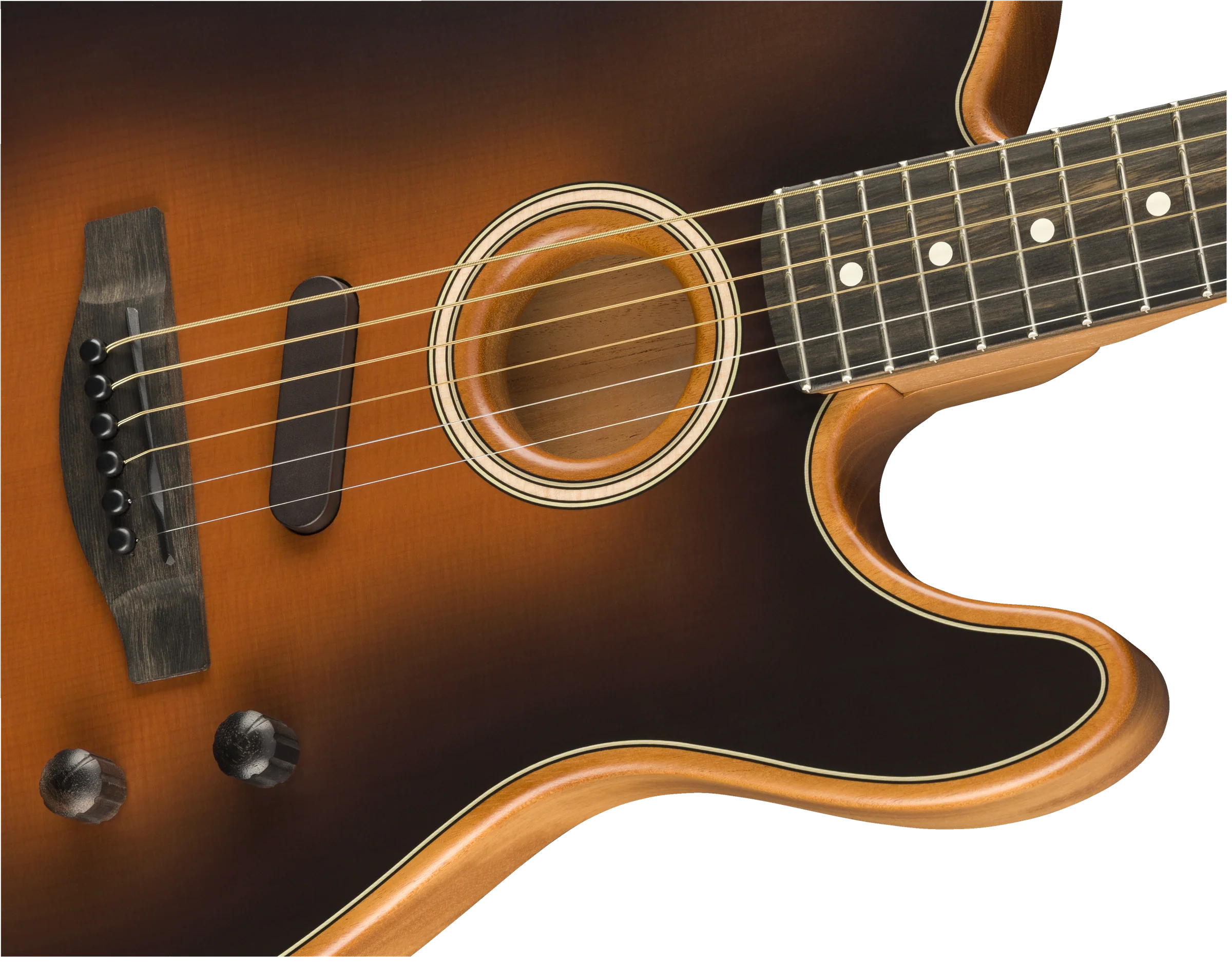Fender American Acoustasonic Telecaster Sunburst With Gig Bag - Image 5