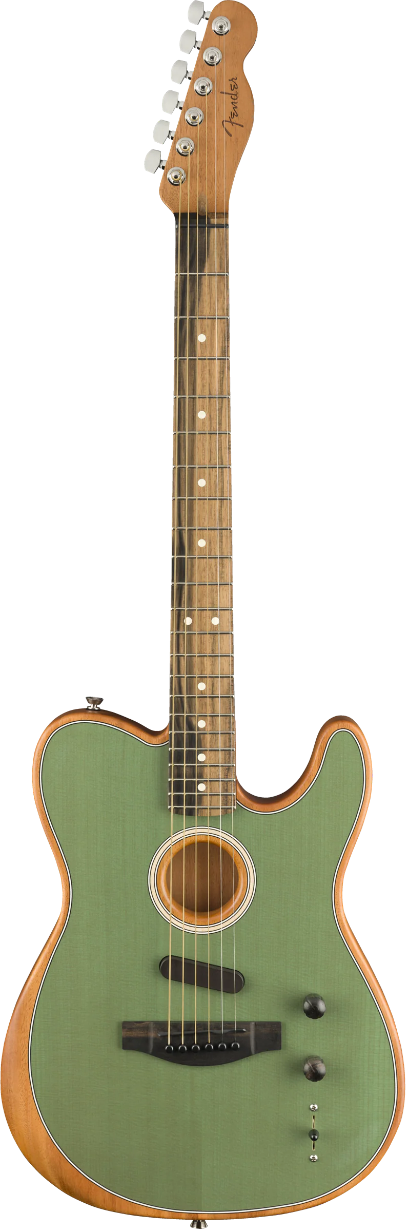 Fender American Acoustasonic Telecaster Surf Green With Gig Bag - Image 2