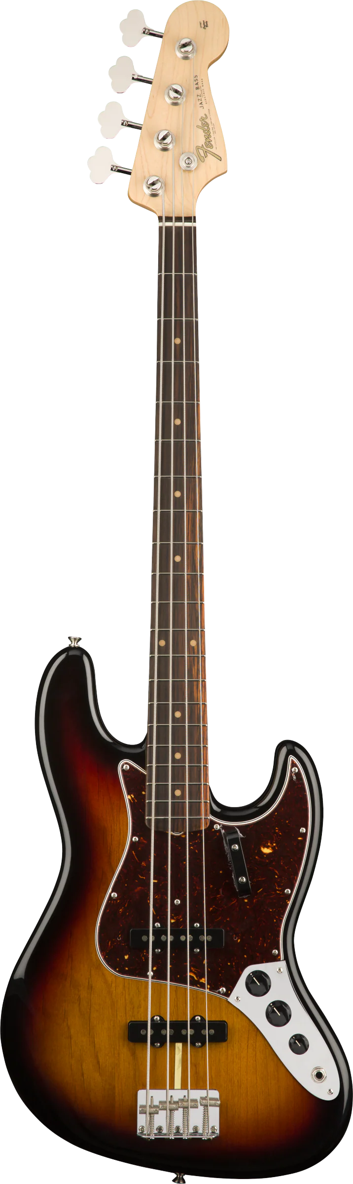 Fender American Original 60's Jazz Bass 3 Tone Sunburst Rosewood Fingerboard With Case - Image 2