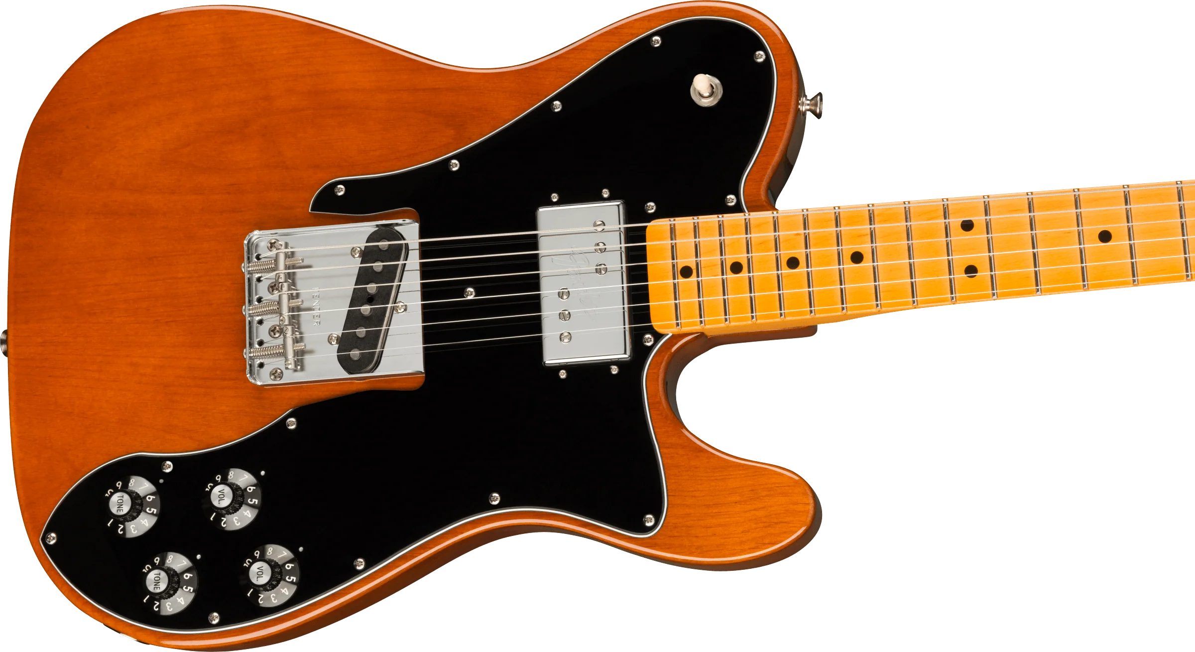 Fender American Original 70s Telecaster Custom Maple Fingerboard Mocha Electric Guitar - Image 4