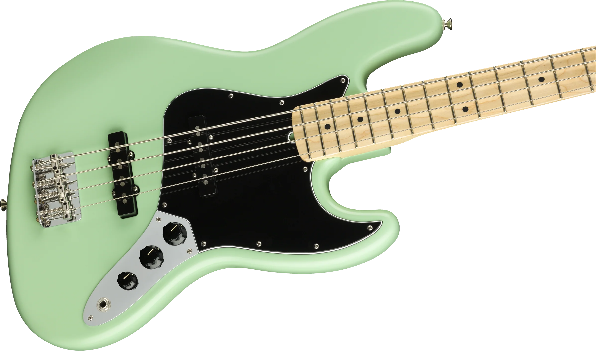 Fender American Performer Jazz Bass Satin Surf Green Maple Fingerboard With Gig Bag - Image 4