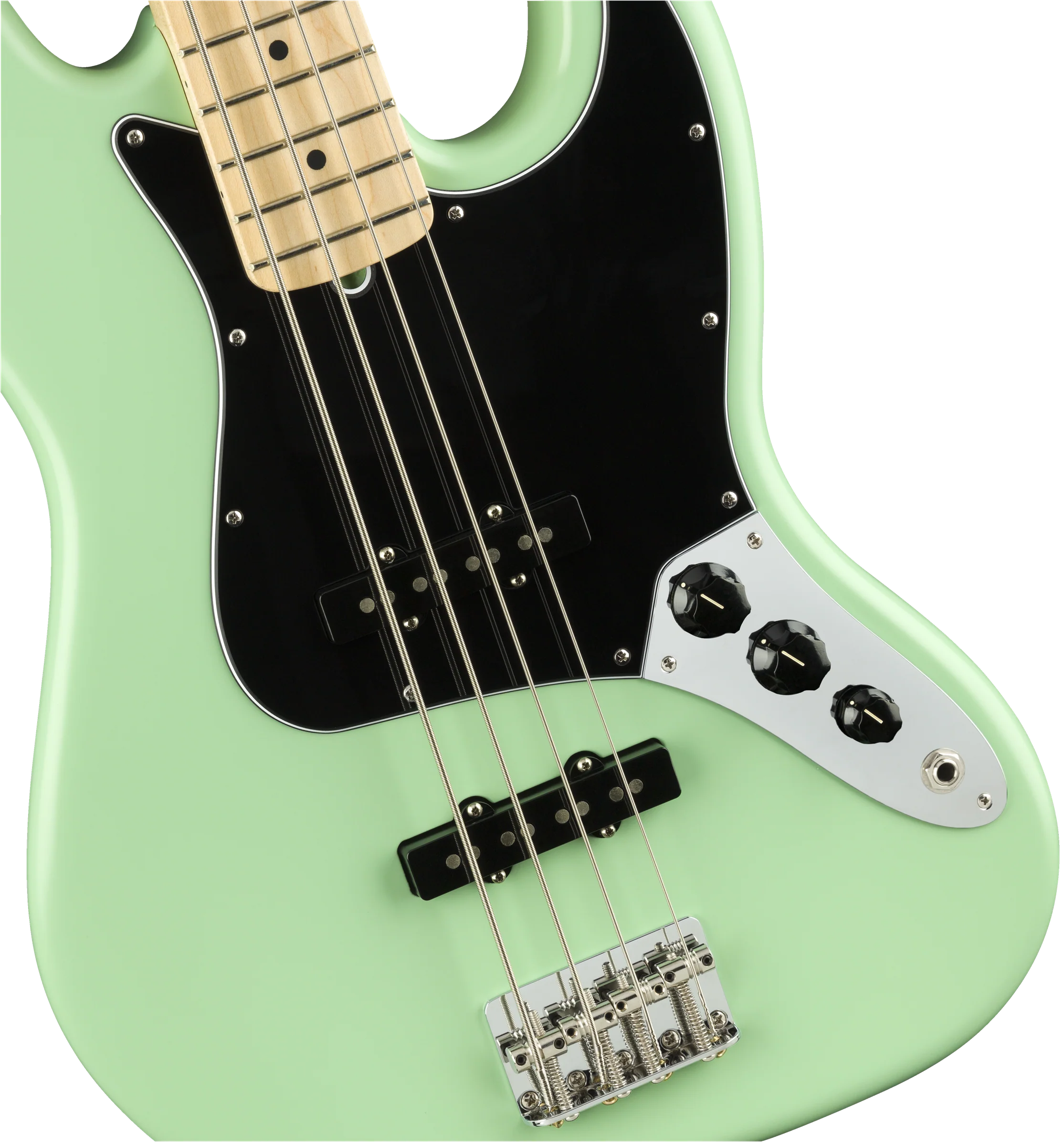 Fender American Performer Jazz Bass Satin Surf Green Maple Fingerboard With Gig Bag - Image 5