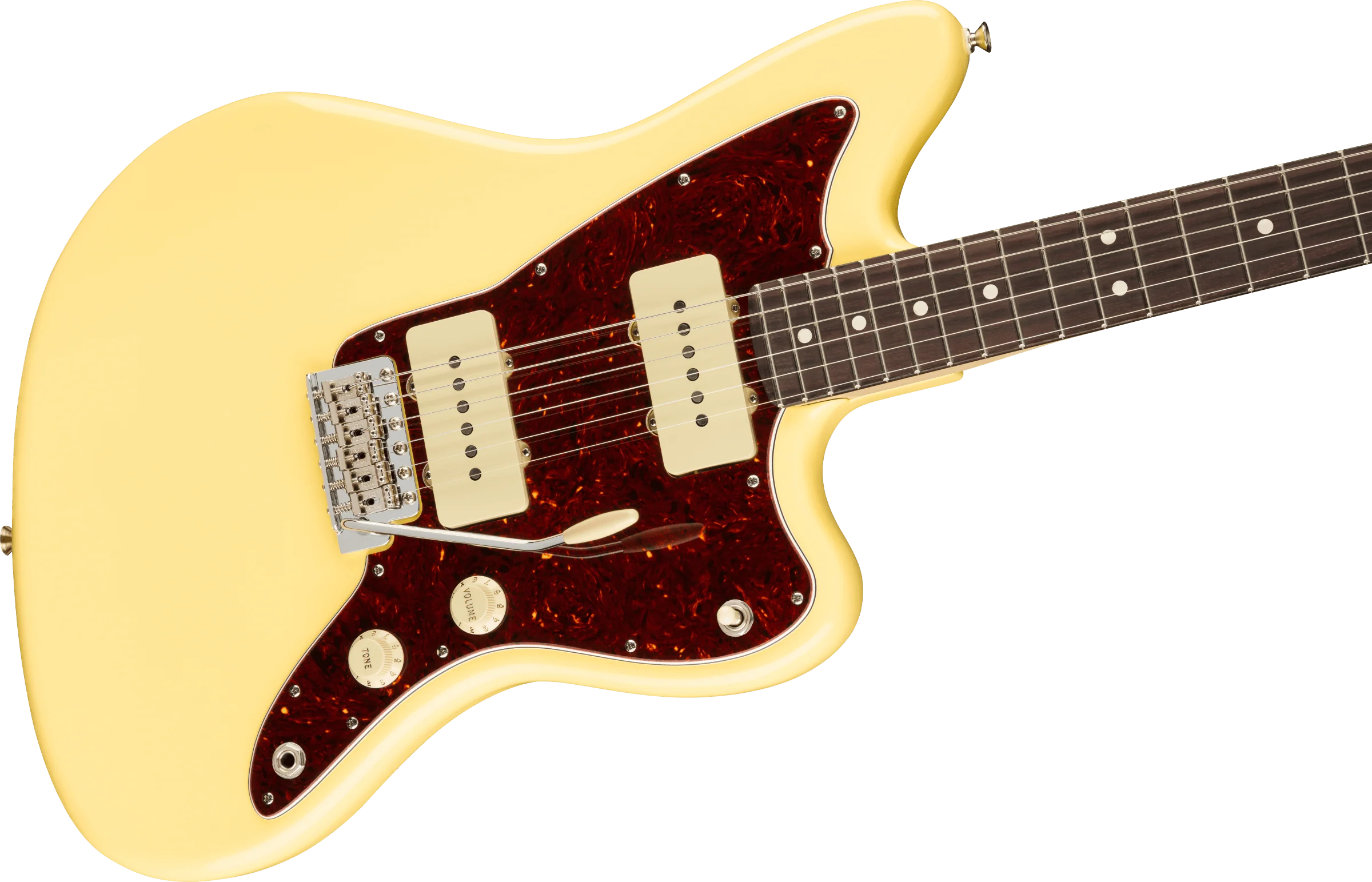 Fender American Performer Jazzmaster Rosewood Fingerboard Vintage White Electric Guitar With Gig Bag - Image 3