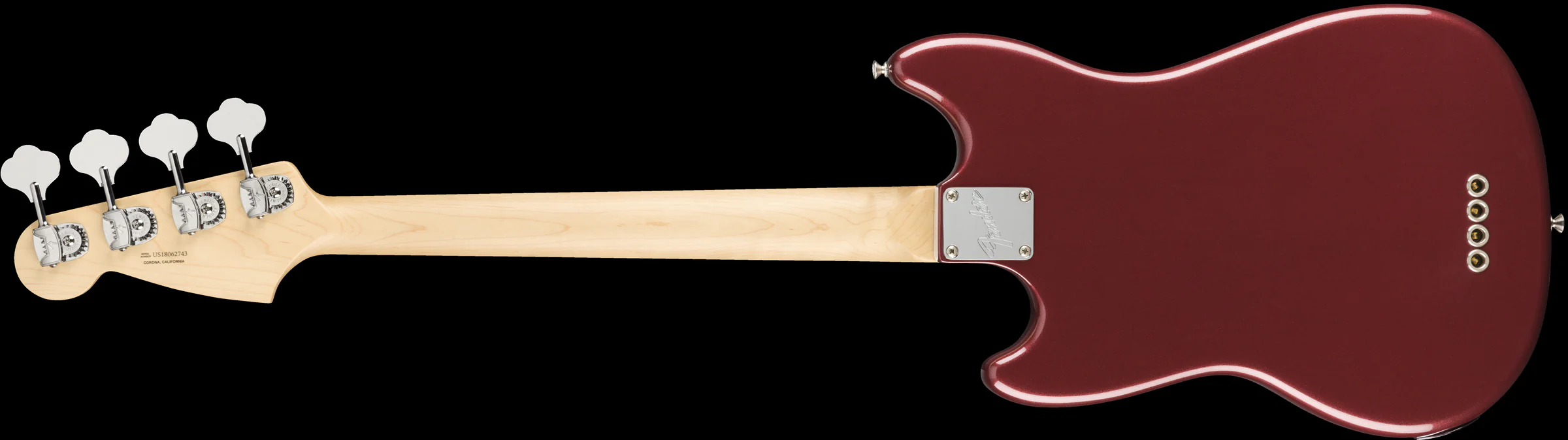 Fender American Performer Mustang Bass Rosewood Fingerboard Aubergine With Gig Bag - Image 5