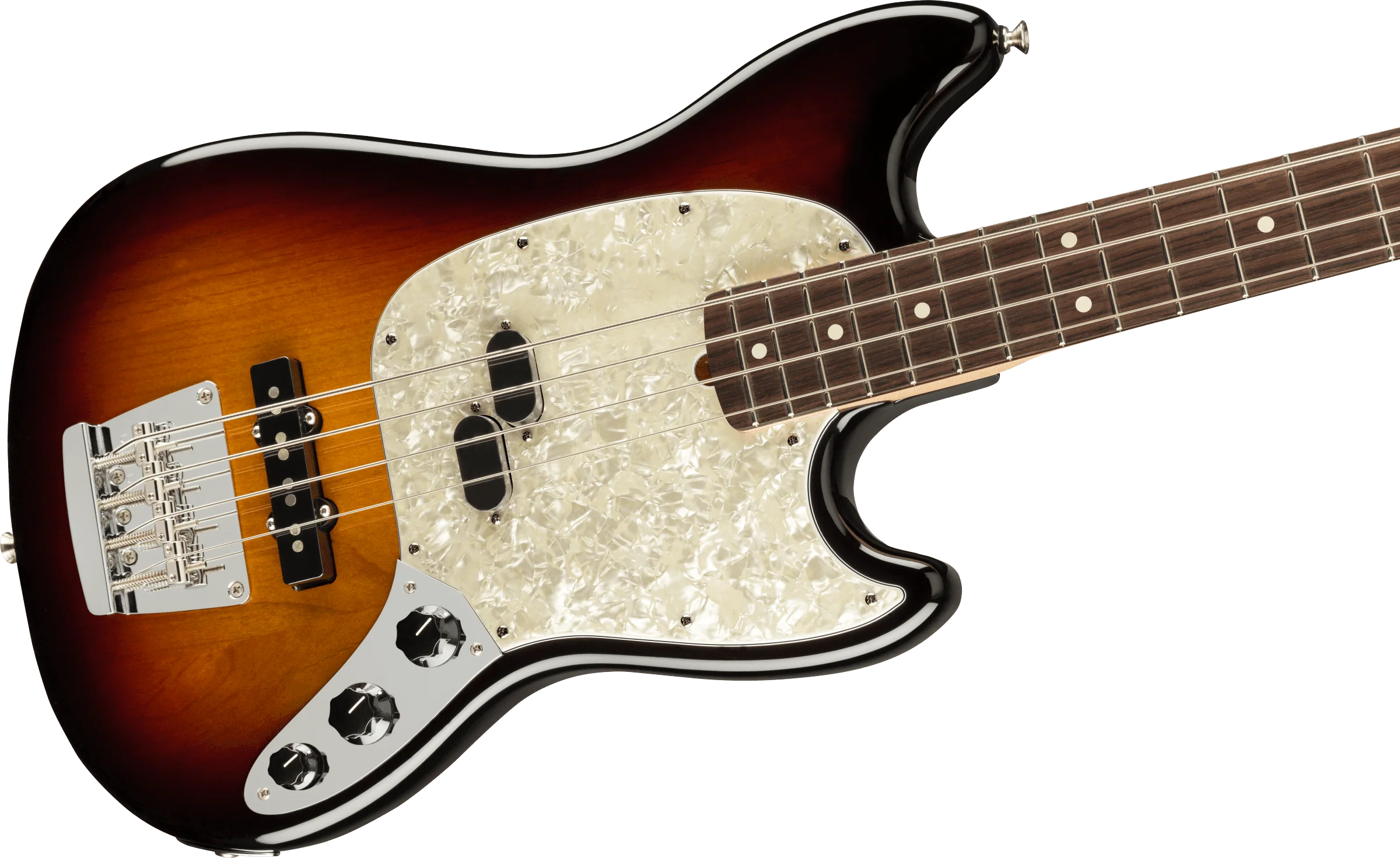 Fender American Performer Mustang Bass 3-Color Sunburst With Gig Bag - Image 3