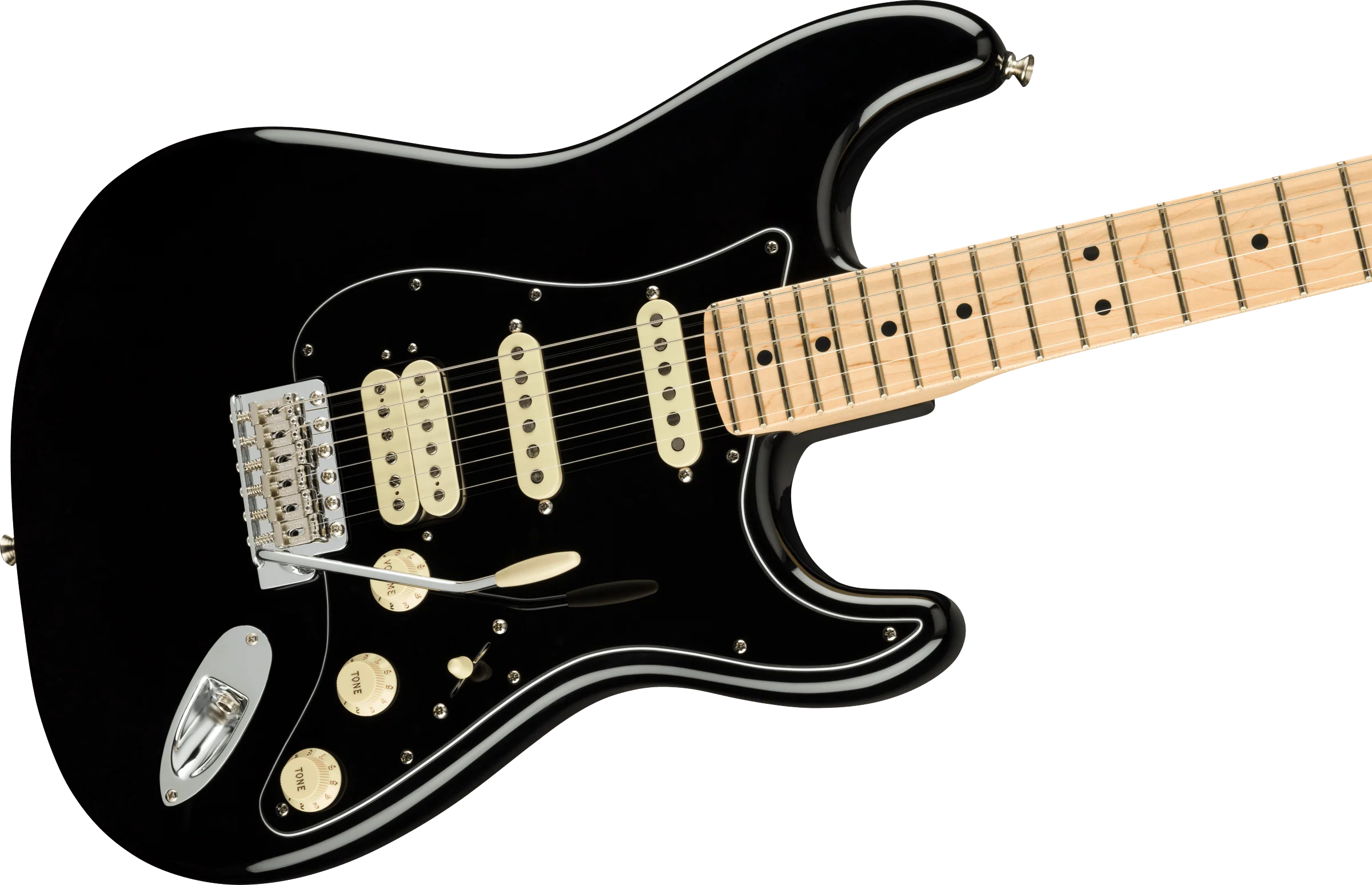 Fender American Performer Stratocaster HSS Maple Fingerboard Black With Gig Bag - Image 3