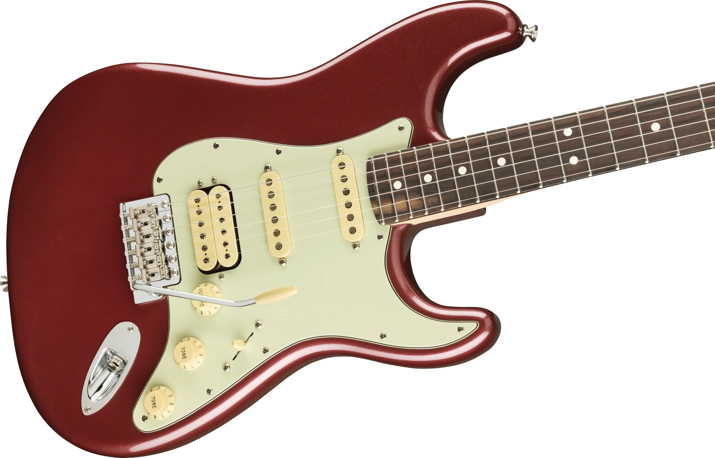 Fender American Performer Stratocaster HSS Rosewood Fingerboard Aubergine Electric Guitar With Gig Bag - Image 4