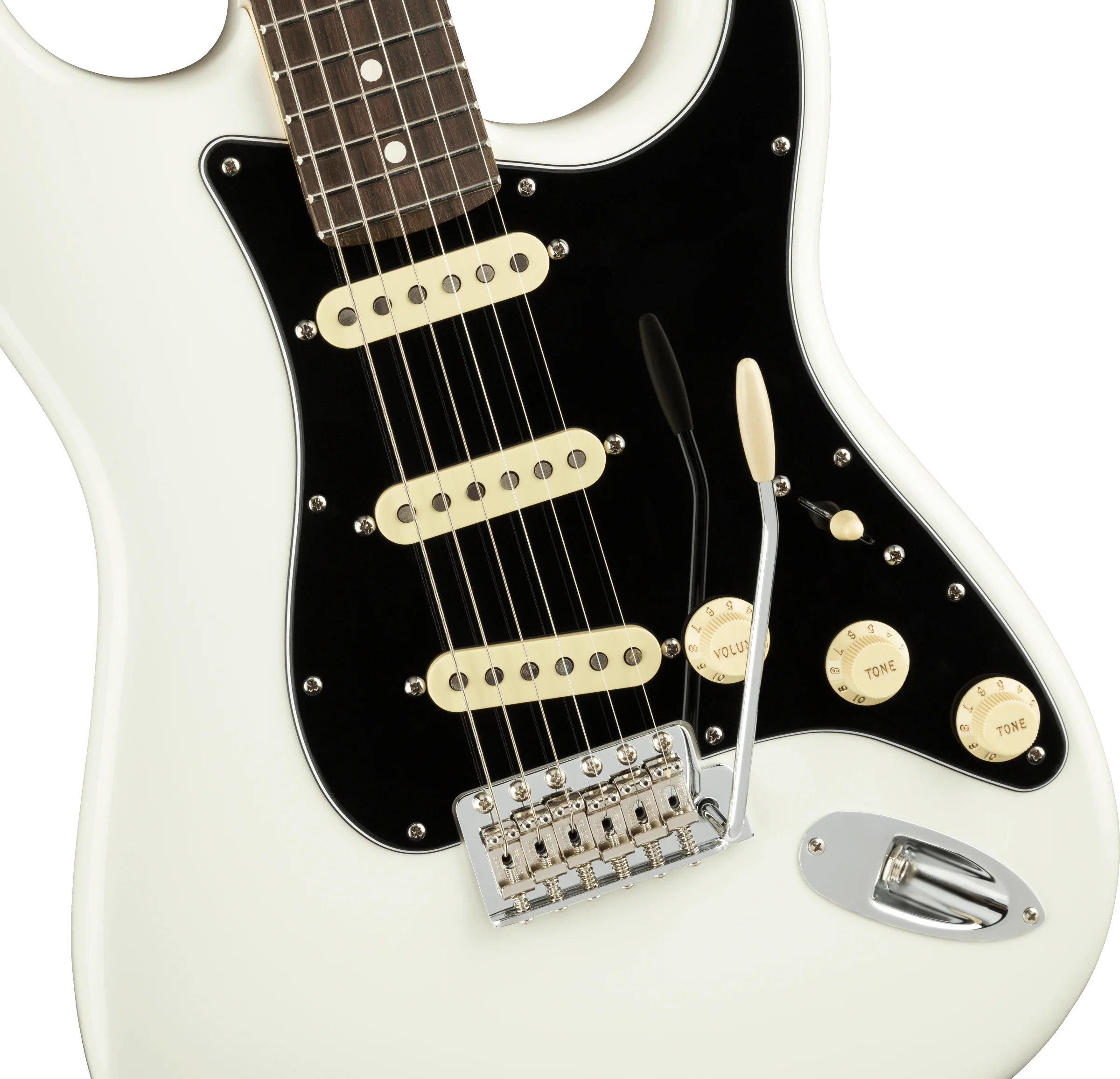 Fender American Performer Stratocaster Rosewood Fingerboard Arctic White With Gig Bag - Image 3
