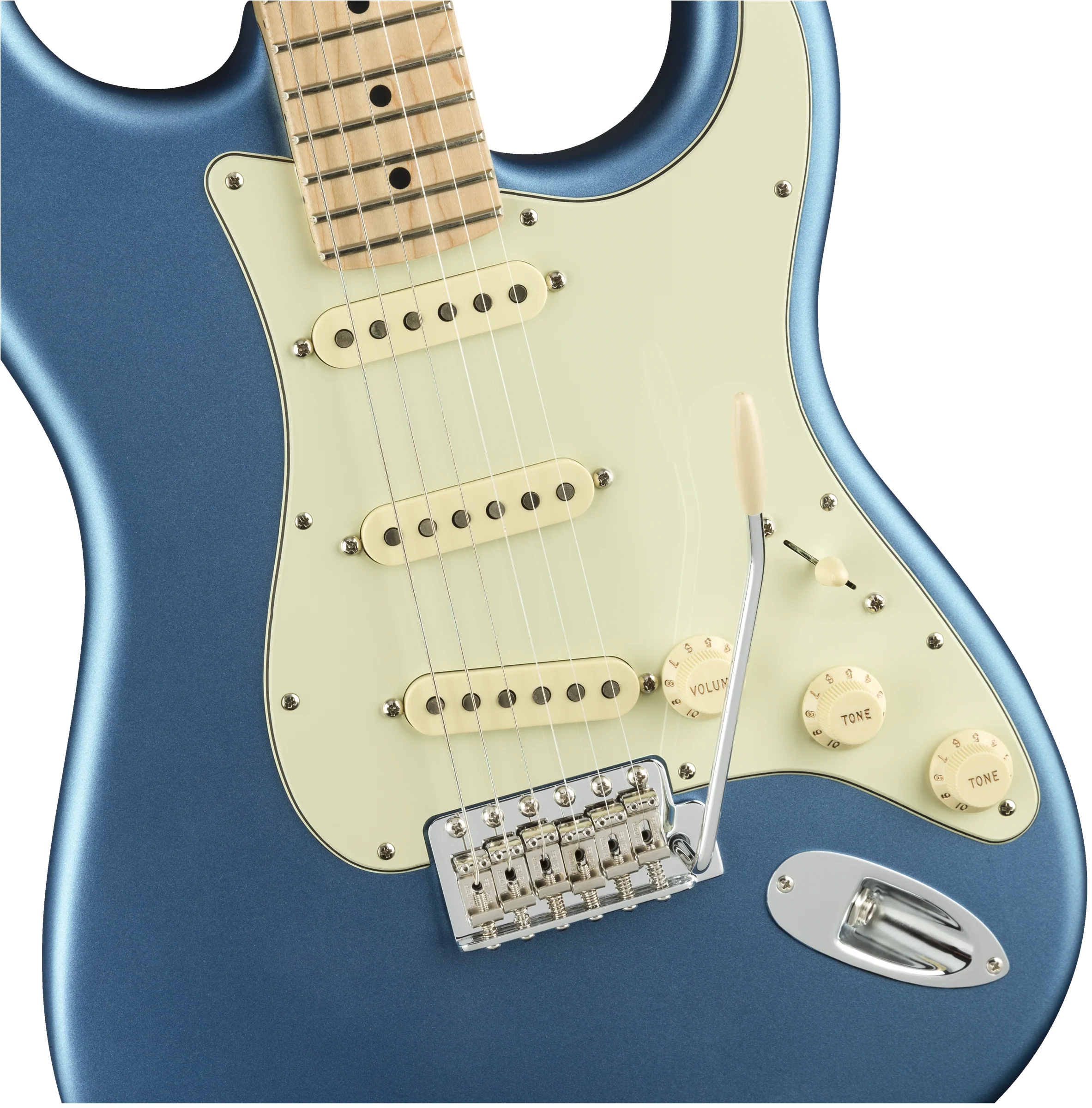 Fender American Performer Stratocaster Satin Lake Placid Blue Maple Fingerboard With Gig Bag - Image 3