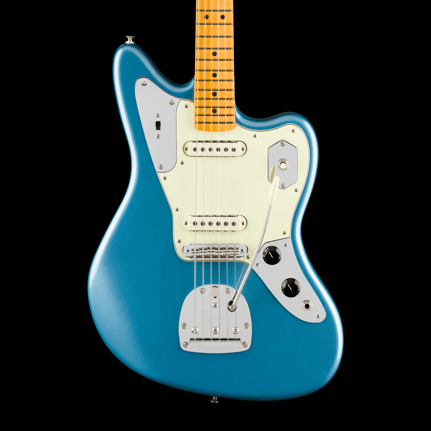 Fender American Professional Classic Jaguar Maple Fingerboard Faded Lake Placid Blue With Gig Bag