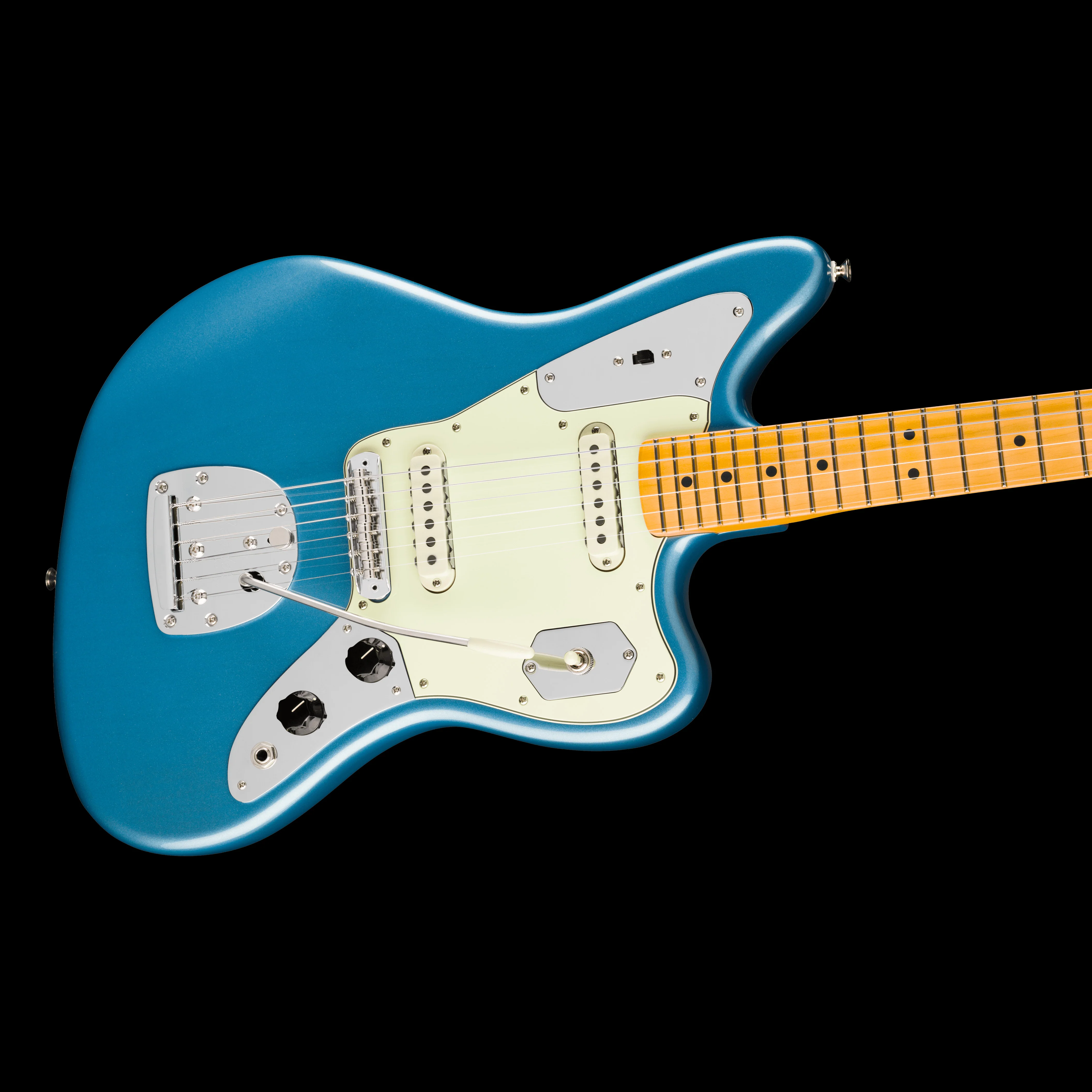 Fender American Professional Classic Jaguar Maple Fingerboard Faded Lake Placid Blue With Gig Bag - Image 3