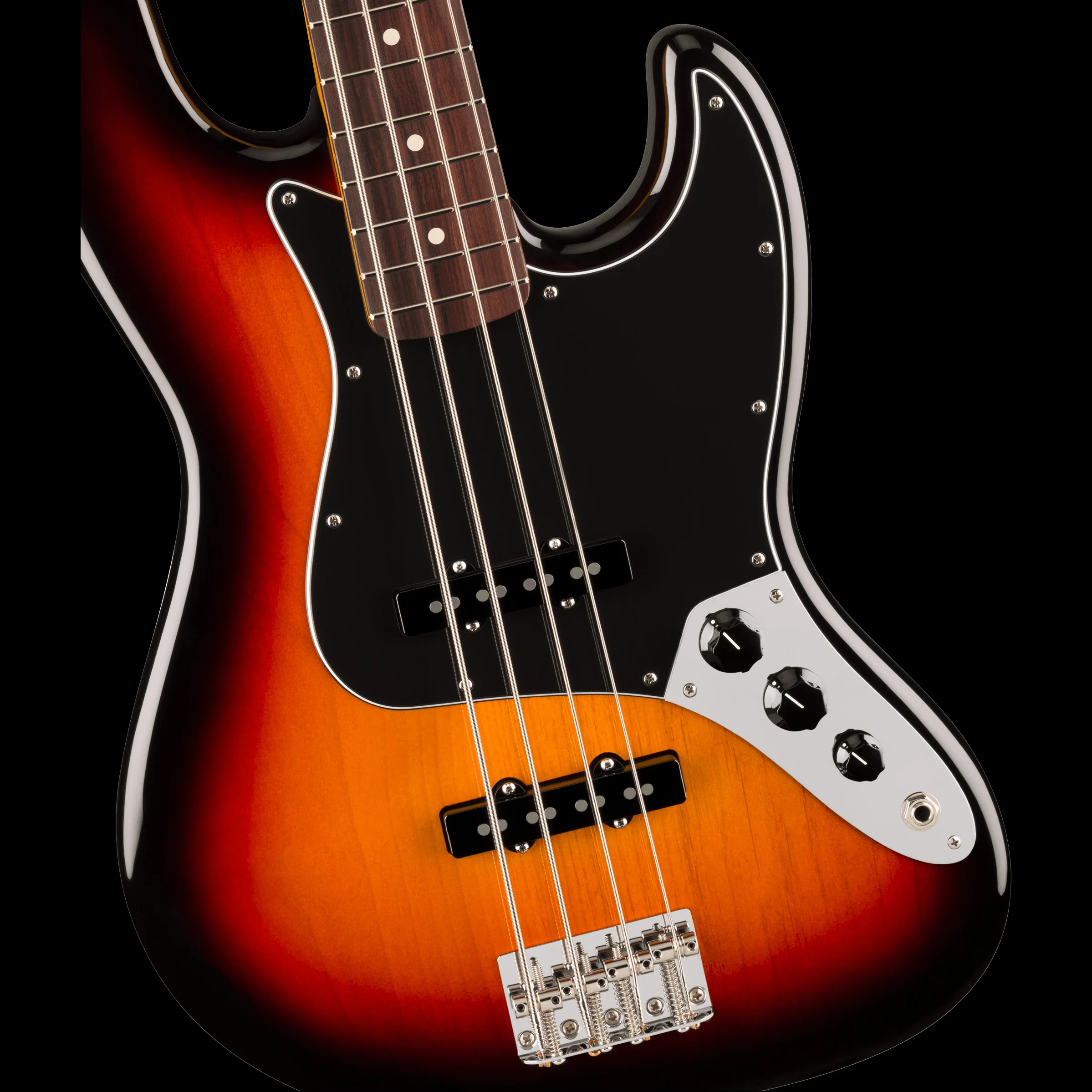 Fender American Professional Classic Jazz Bass Rosewood Fingerboard 3-Color Sunburst With Gig Bag - Image 3