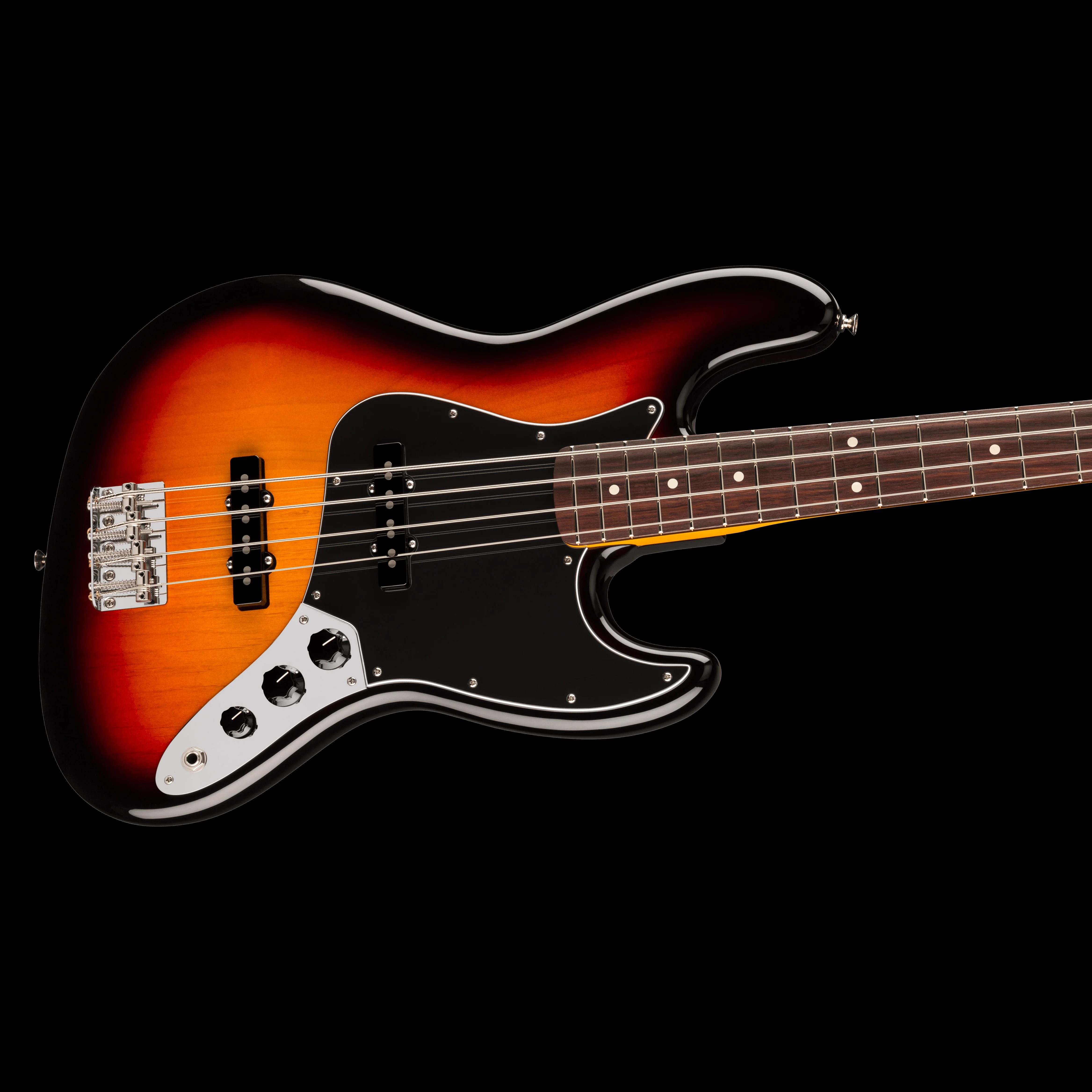 Fender American Professional Classic Jazz Bass Rosewood Fingerboard 3-Color Sunburst With Gig Bag - Image 4
