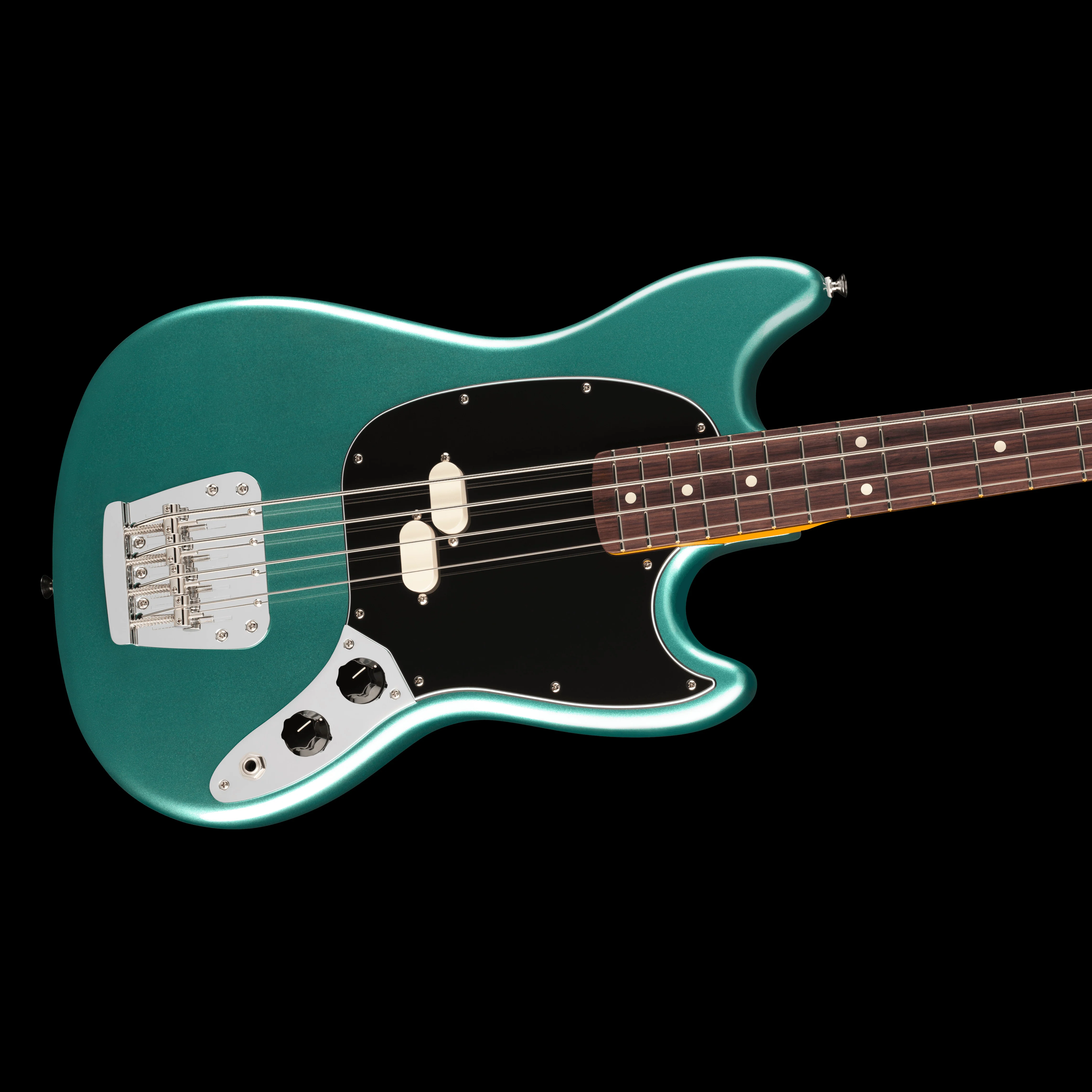 Fender American Professional Classic Mustang Bass Rosewood Fingerboard Faded Sherwood Green Metallic With Gig Bag - Image 3