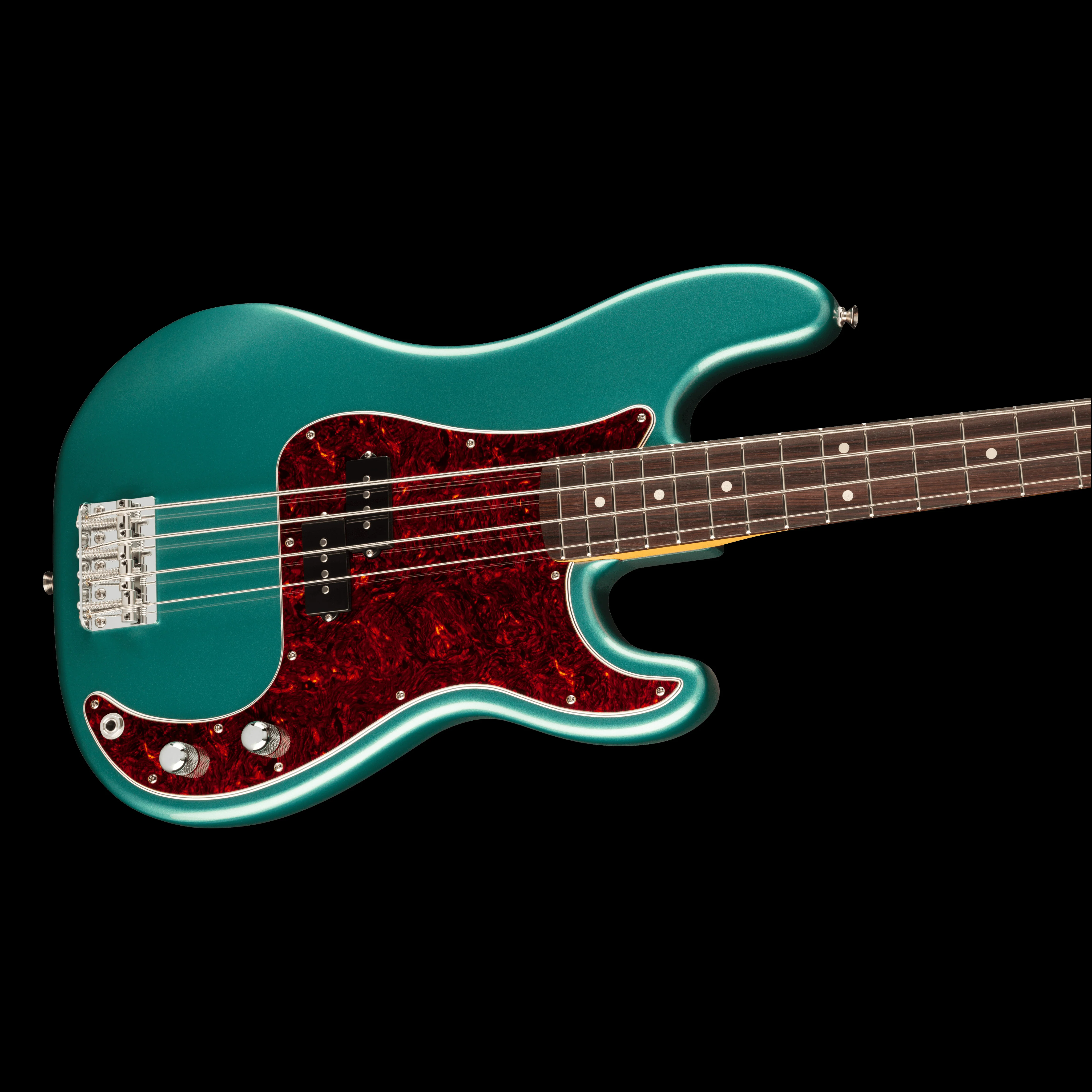 Fender American Professional Classic Precision Bass Faded Sherwood Green Metallic with Gig Bag - Demo - Serial # US25060420 - Image 3