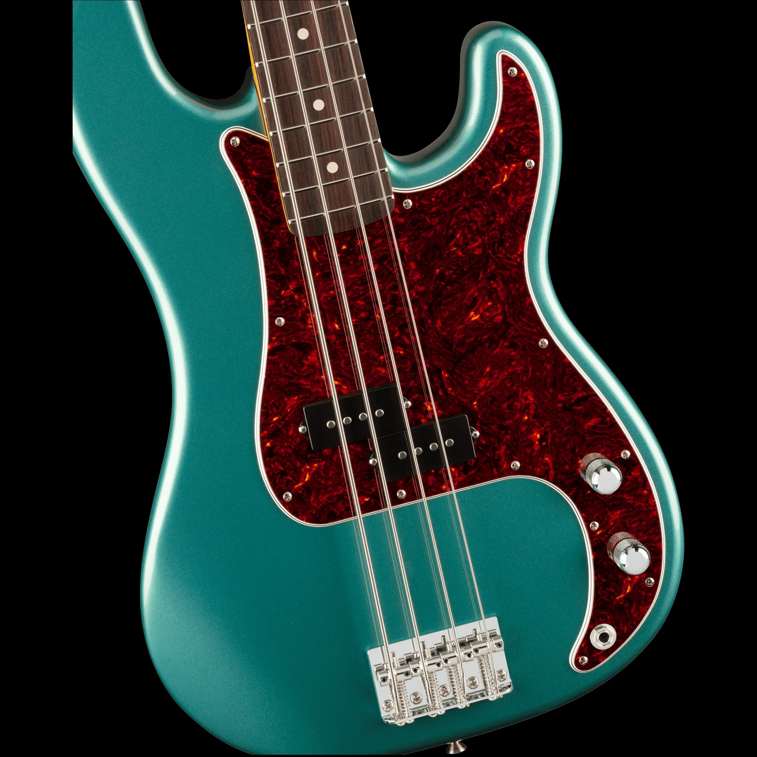 Fender American Professional Classic Precision Bass Faded Sherwood Green Metallic with Gig Bag - Demo - Serial # US25060420 - Image 4