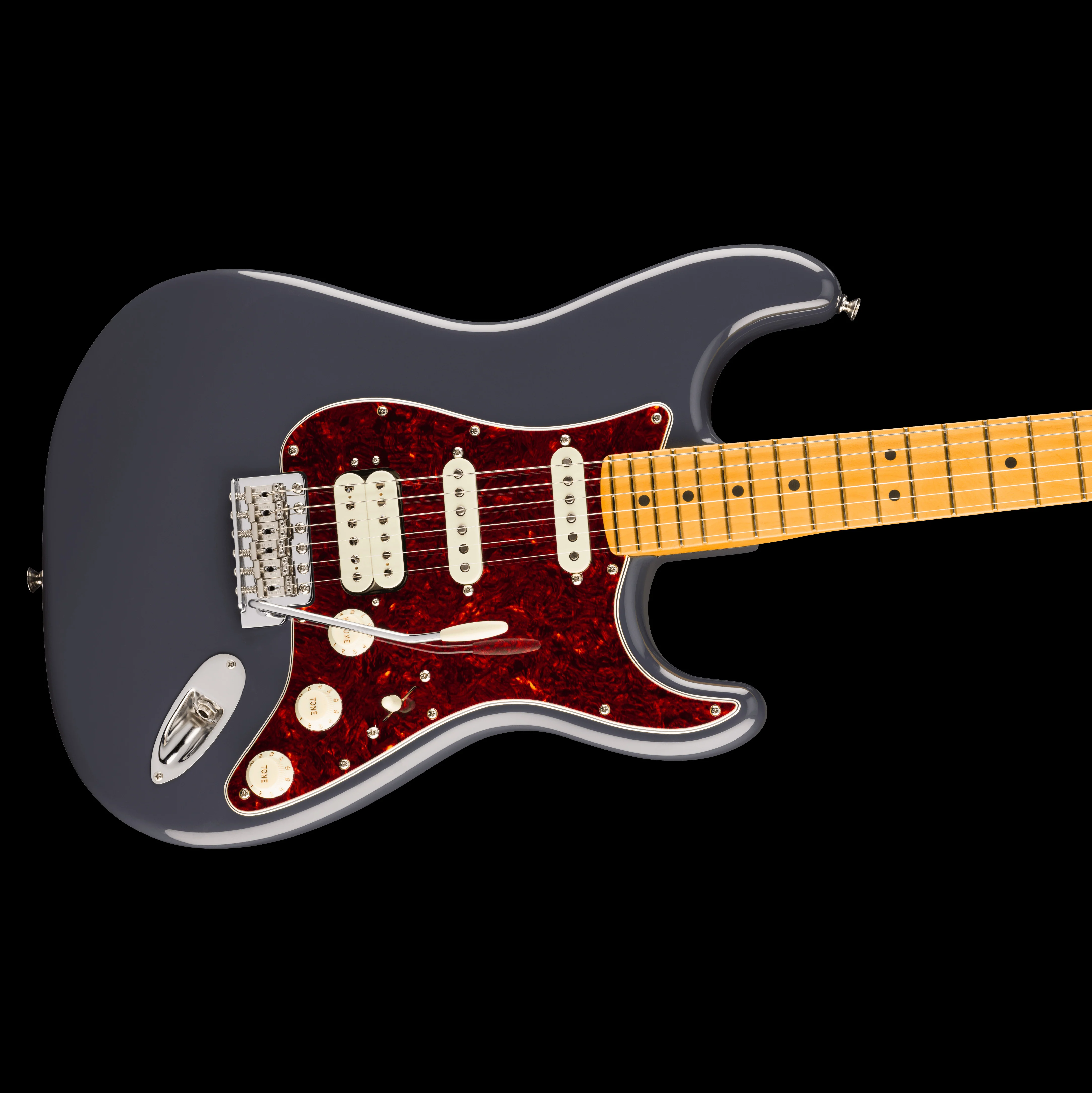 Fender American Professional Classic Stratocaster HSS Maple Fingerboard Faded Black With Gig Bag - Image 4