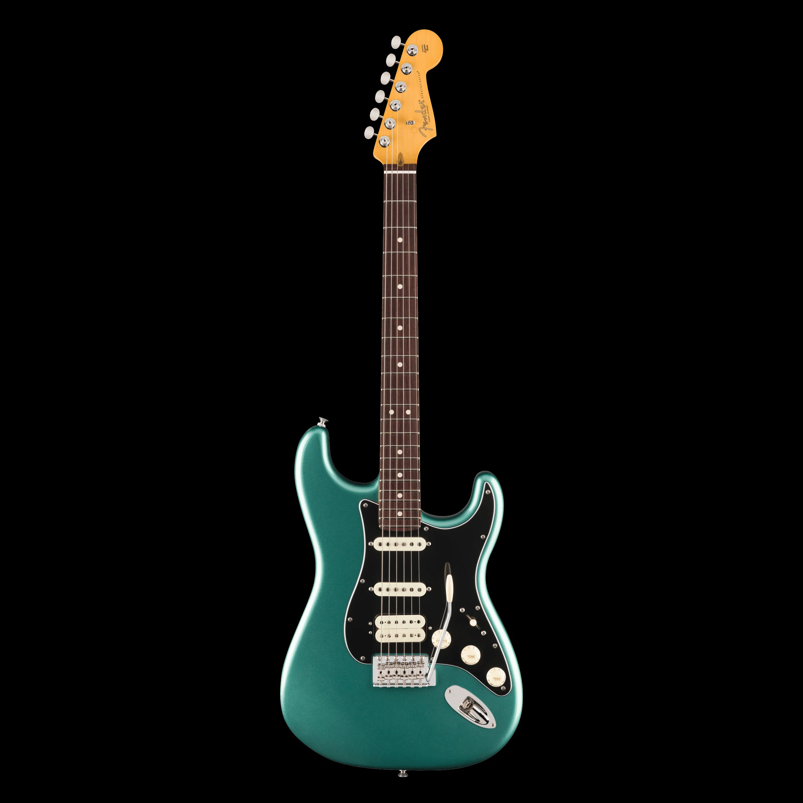Fender American Professional Classic Stratocaster HSS Rosewood Fingerboard Faded Sherwood Green Metallic With Gig Bag - Image 2