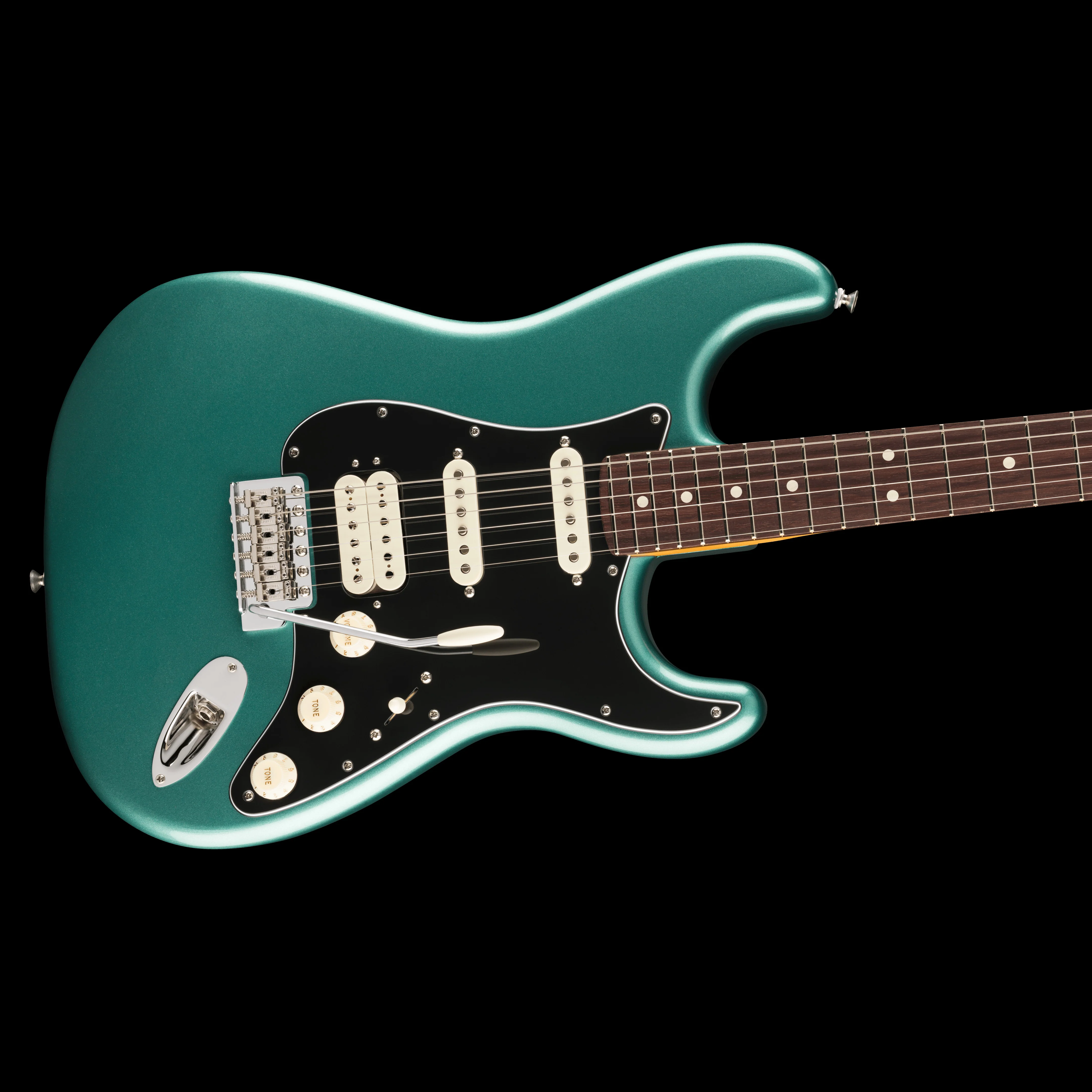 Fender American Professional Classic Stratocaster HSS Rosewood Fingerboard Faded Sherwood Green Metallic With Gig Bag - Image 3