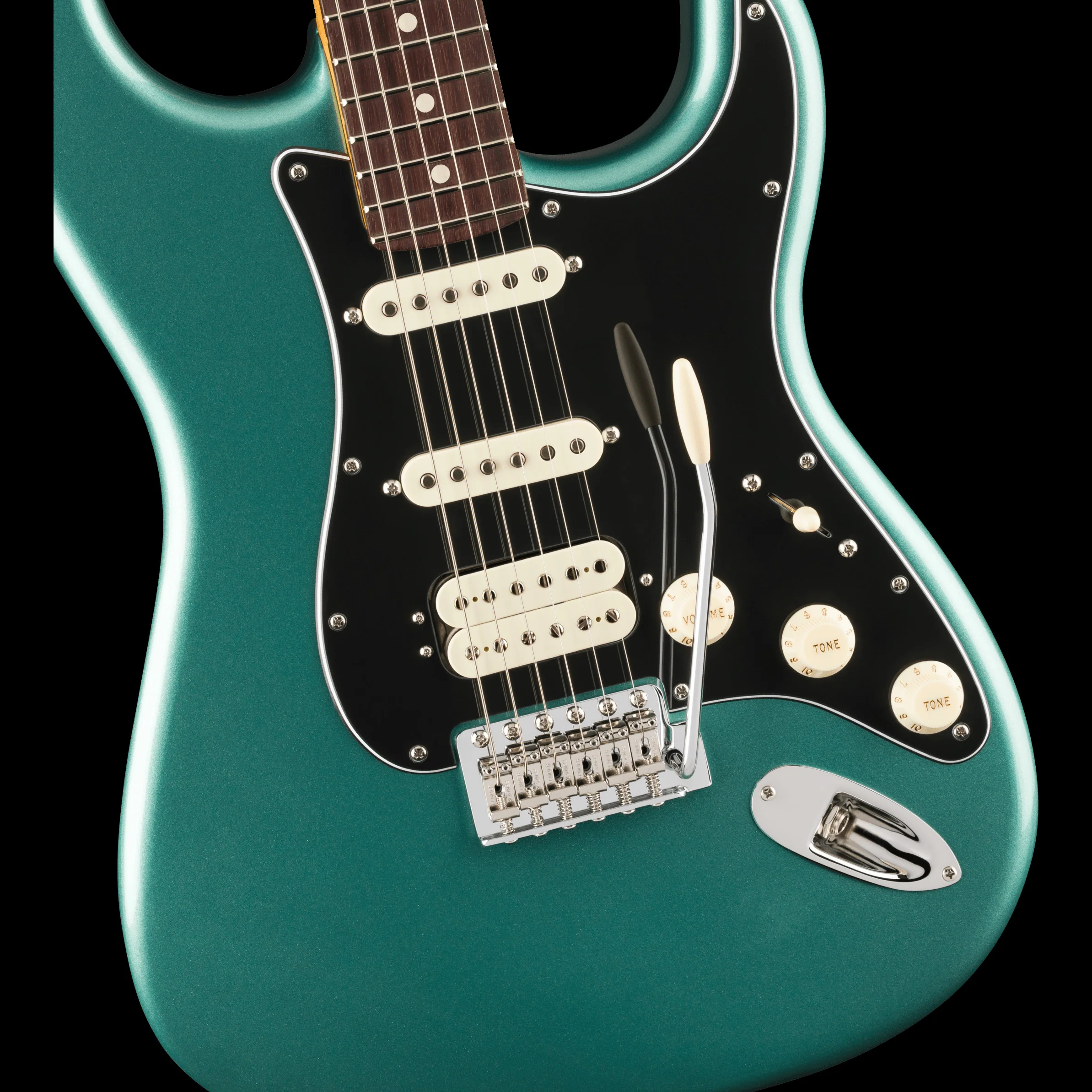 Fender American Professional Classic Stratocaster HSS Rosewood Fingerboard Faded Sherwood Green Metallic With Gig Bag - Image 4