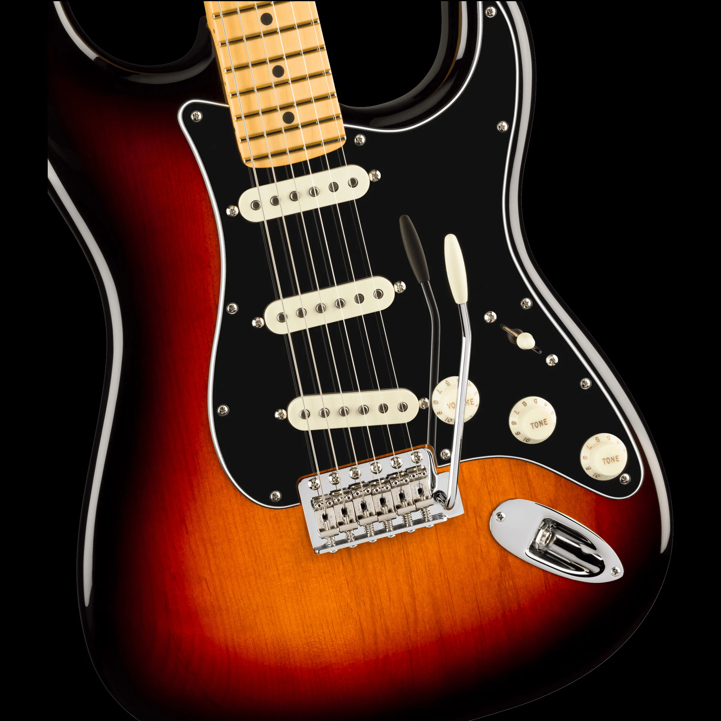 Fender American Professional Classic Stratocaster Maple Fingerboard 3-Color Sunburst With Gig Bag - Image 4