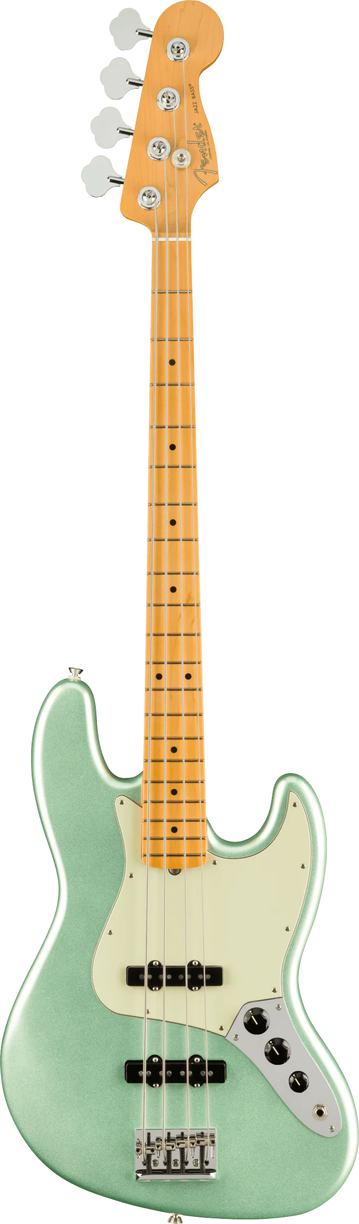 Fender American Professional II Jazz Bass Maple Fingerboard Mystic Surf Green - Image 2