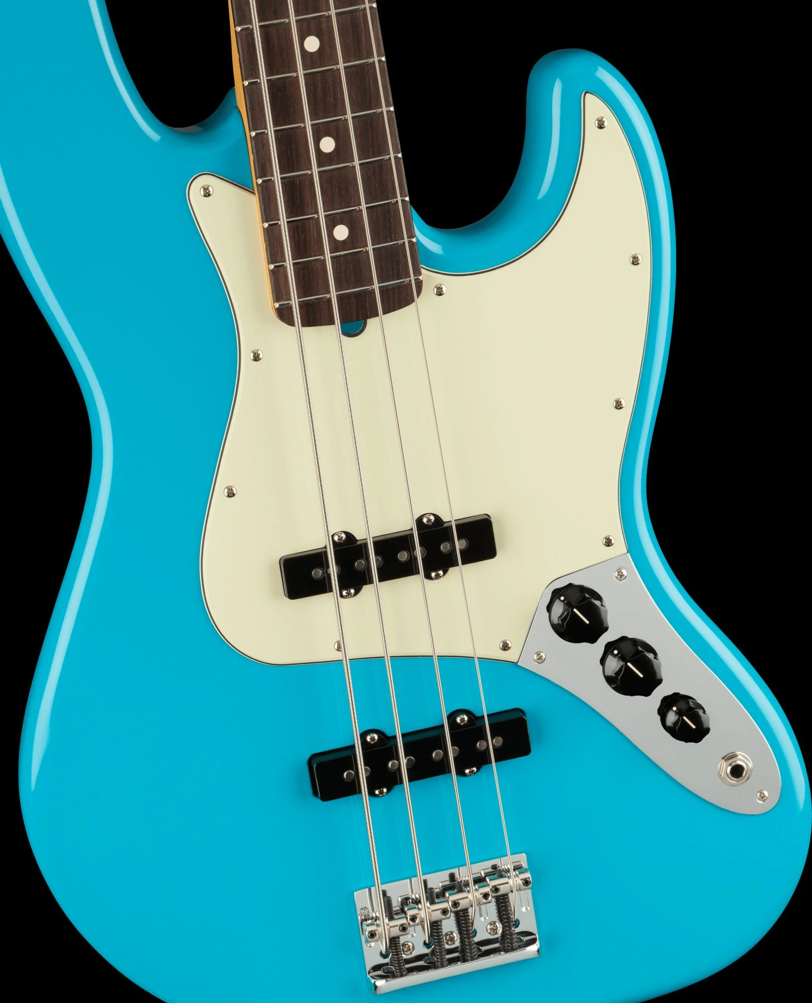 Fender American Professional II Jazz Bass Miami Blue With Case - Image 3
