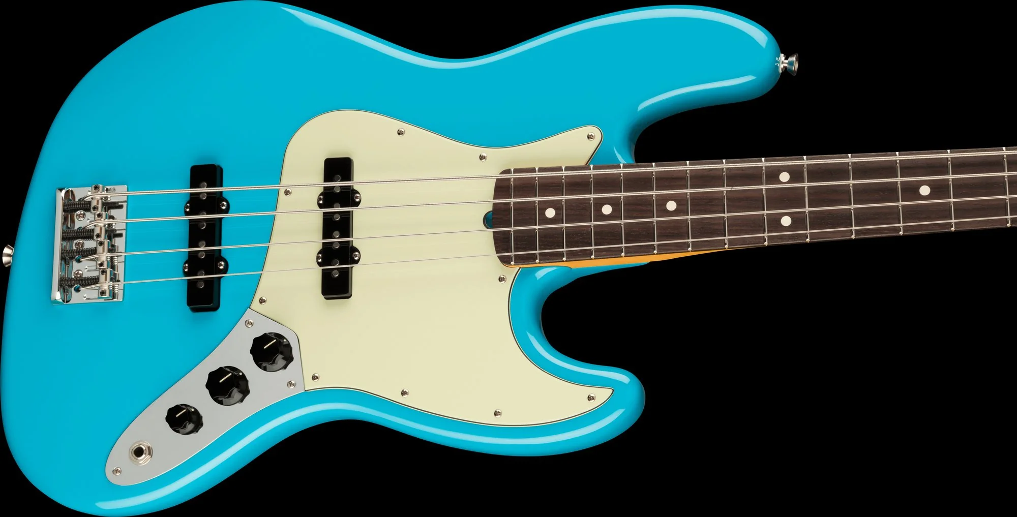 Fender American Professional II Jazz Bass Miami Blue With Case - Image 4